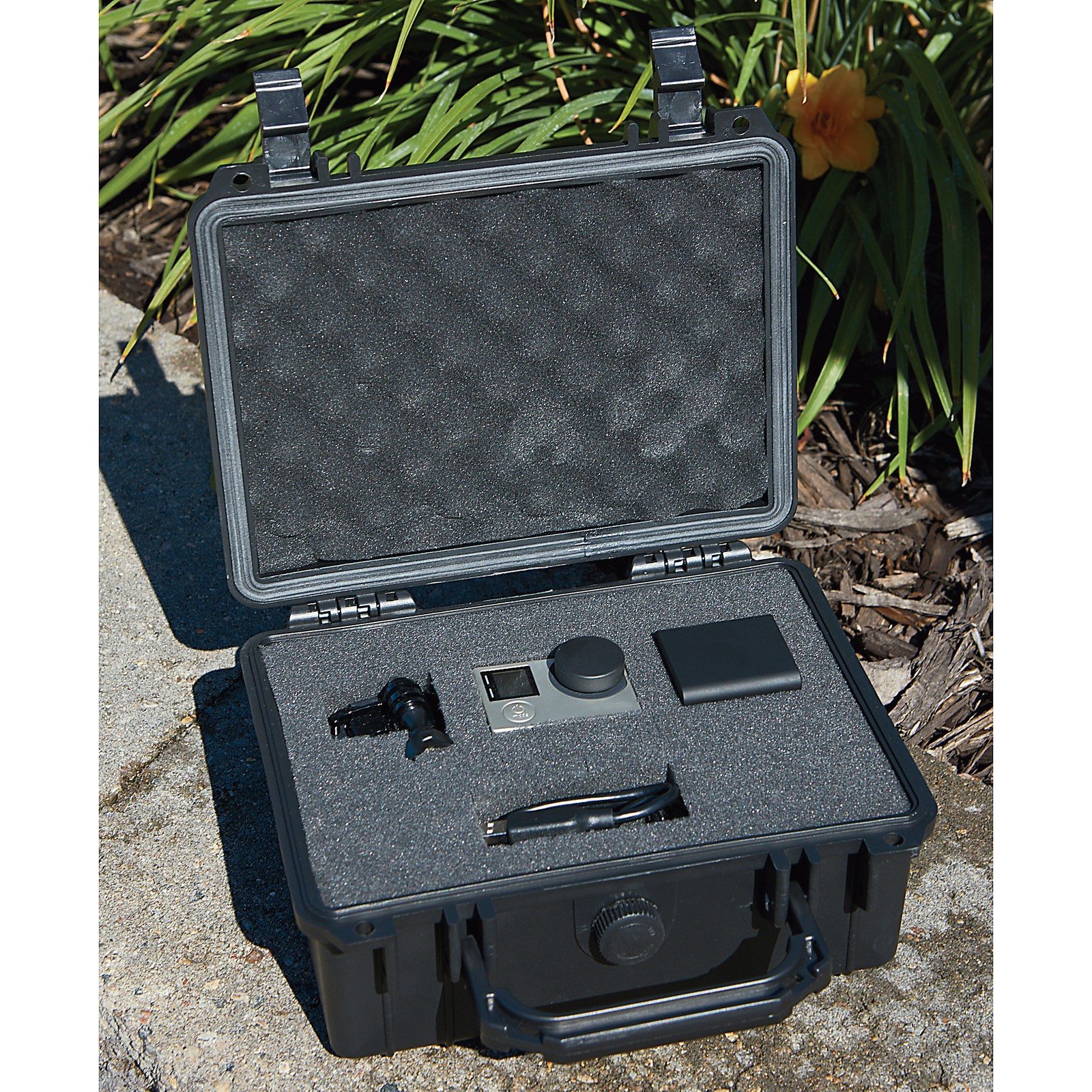 Strongway 9in. Plastic Storage Box, Water Resistant, Black