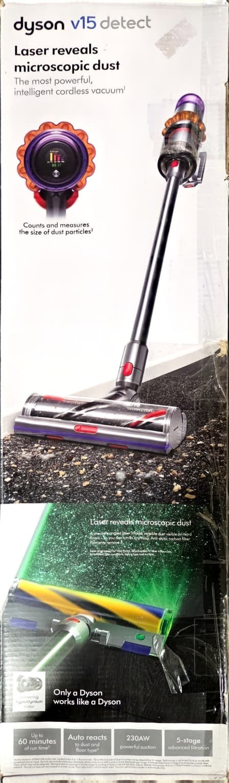 Dyson Dyson V15 Detect 368340-01 Stick Vacuum Cleaner – NO CHARGER