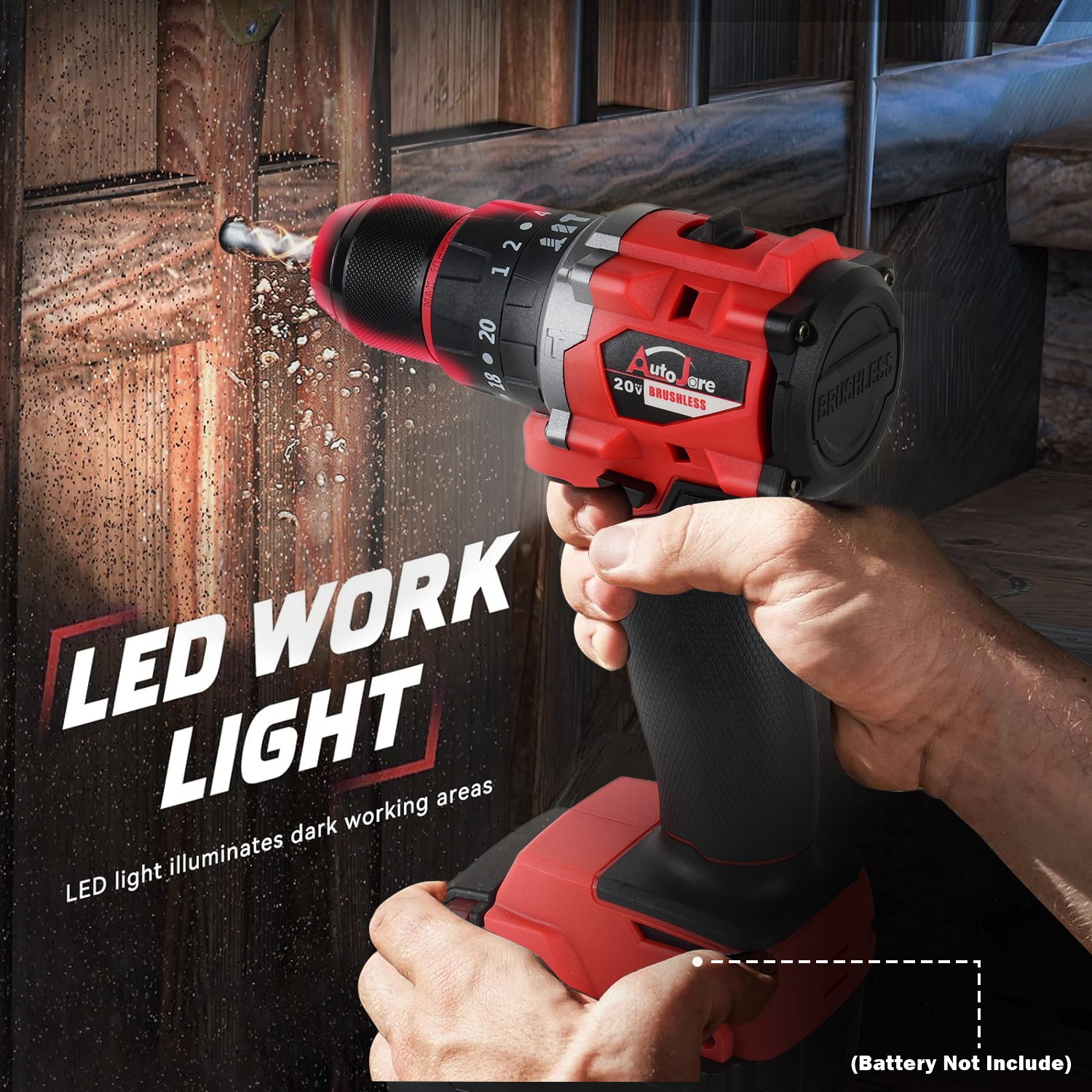 Cordless Brushless 3/8-inch Drill Driver for Milwaukee M18 18V Battery TOOL ONLY