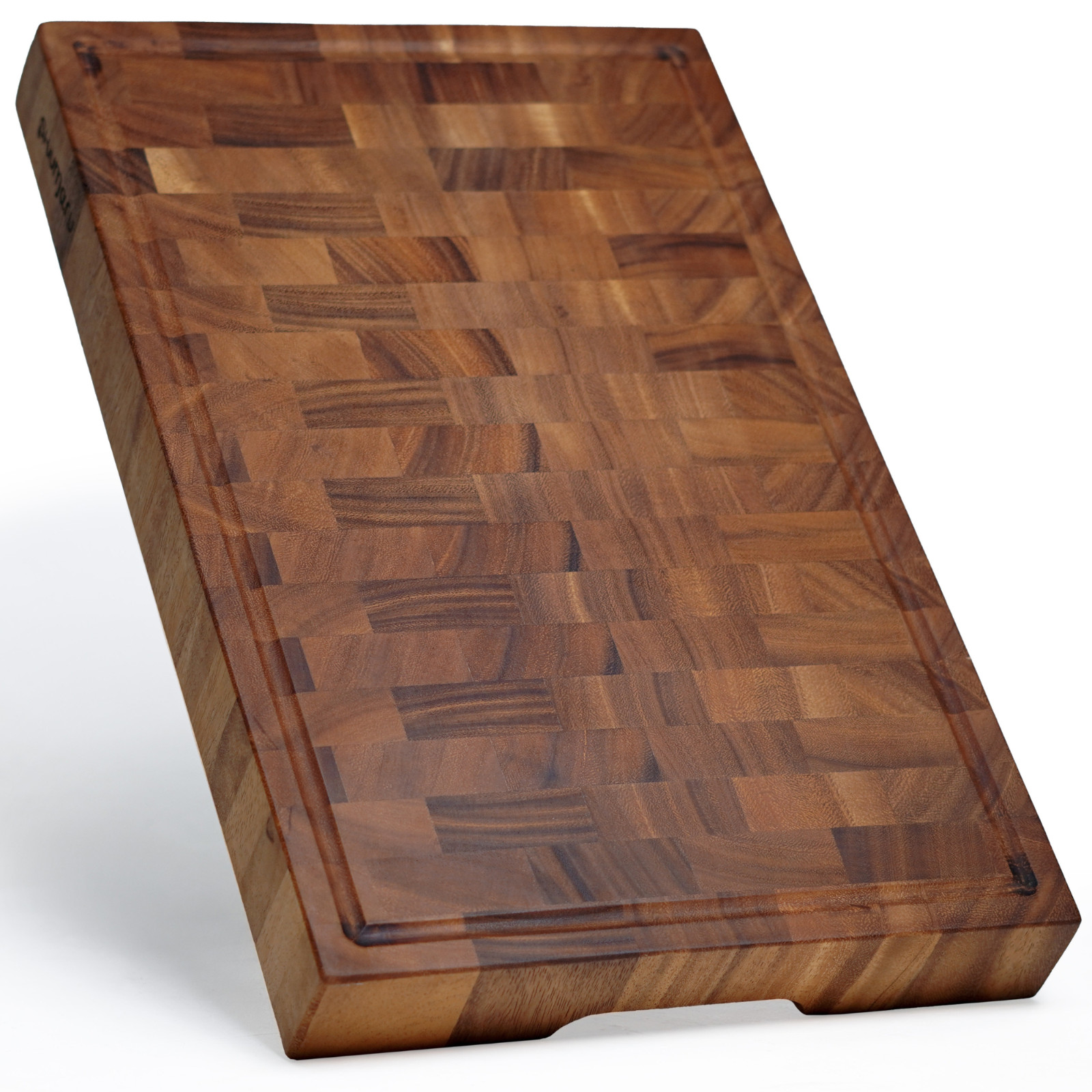 SHUMARU Tropical Walnut End-Grain Wood Cutting Board – 19X12X2″ Butcher Block