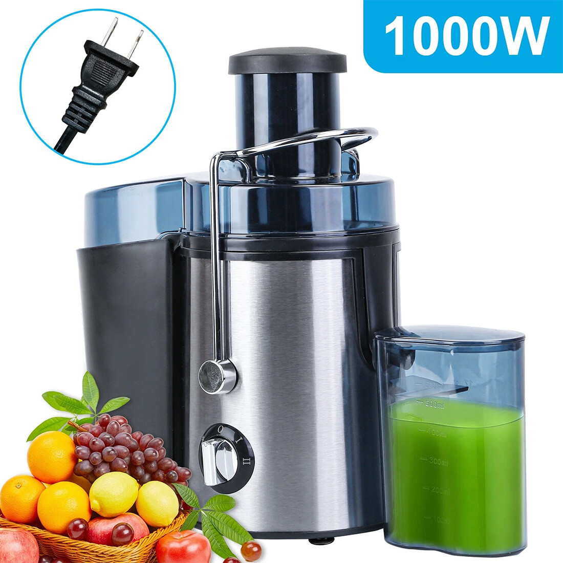 1000W Electric Juicer Fruit Vegetable Blender Juice Extractor Citrus Machine C2