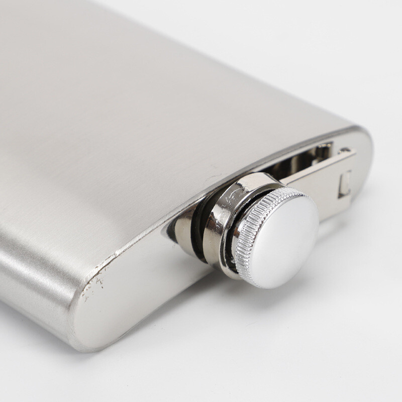 7 OZ Stainless Steel Liquor Pocket Hip Flask Alcohol Whiskey Screw Cap Flagon