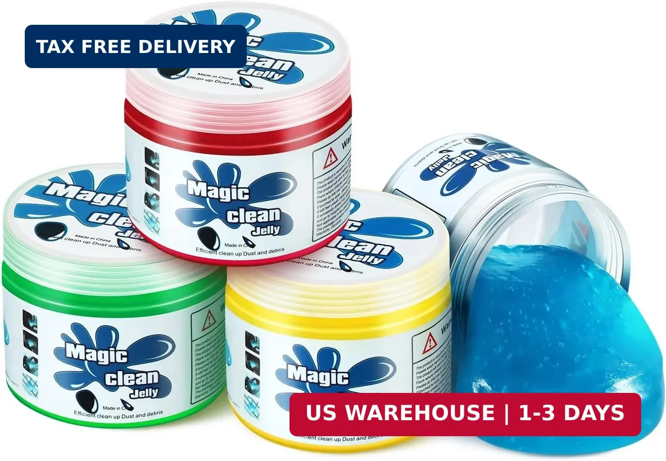 DNA MOTORING Car Cleaning Gel Putty 4 Pack Interior Dust Remover Tool