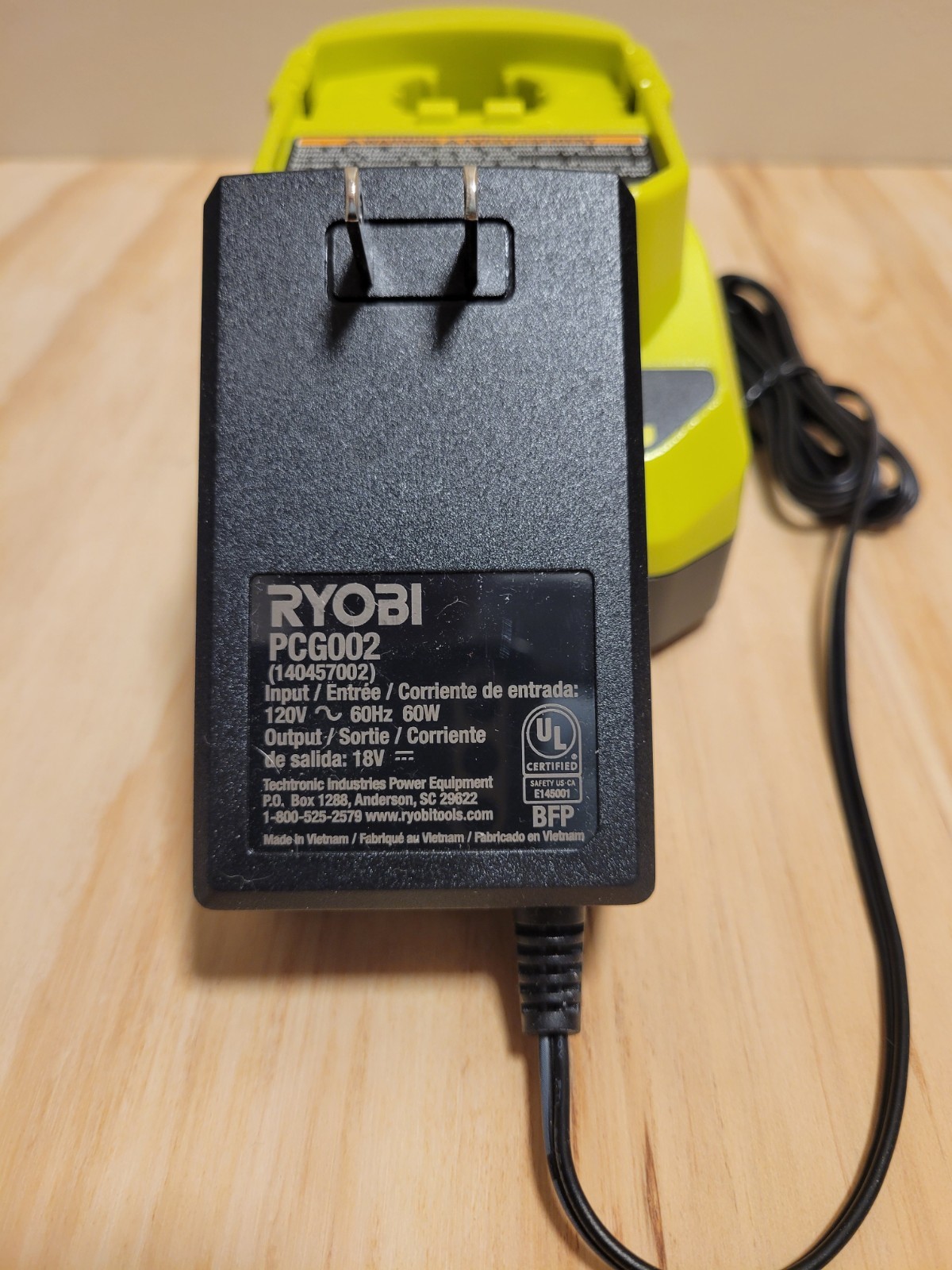 RYOBI PCG002 18V Volt ONE+ Lithium-Ion Battery Charger NEW Genuine OEM GEN II