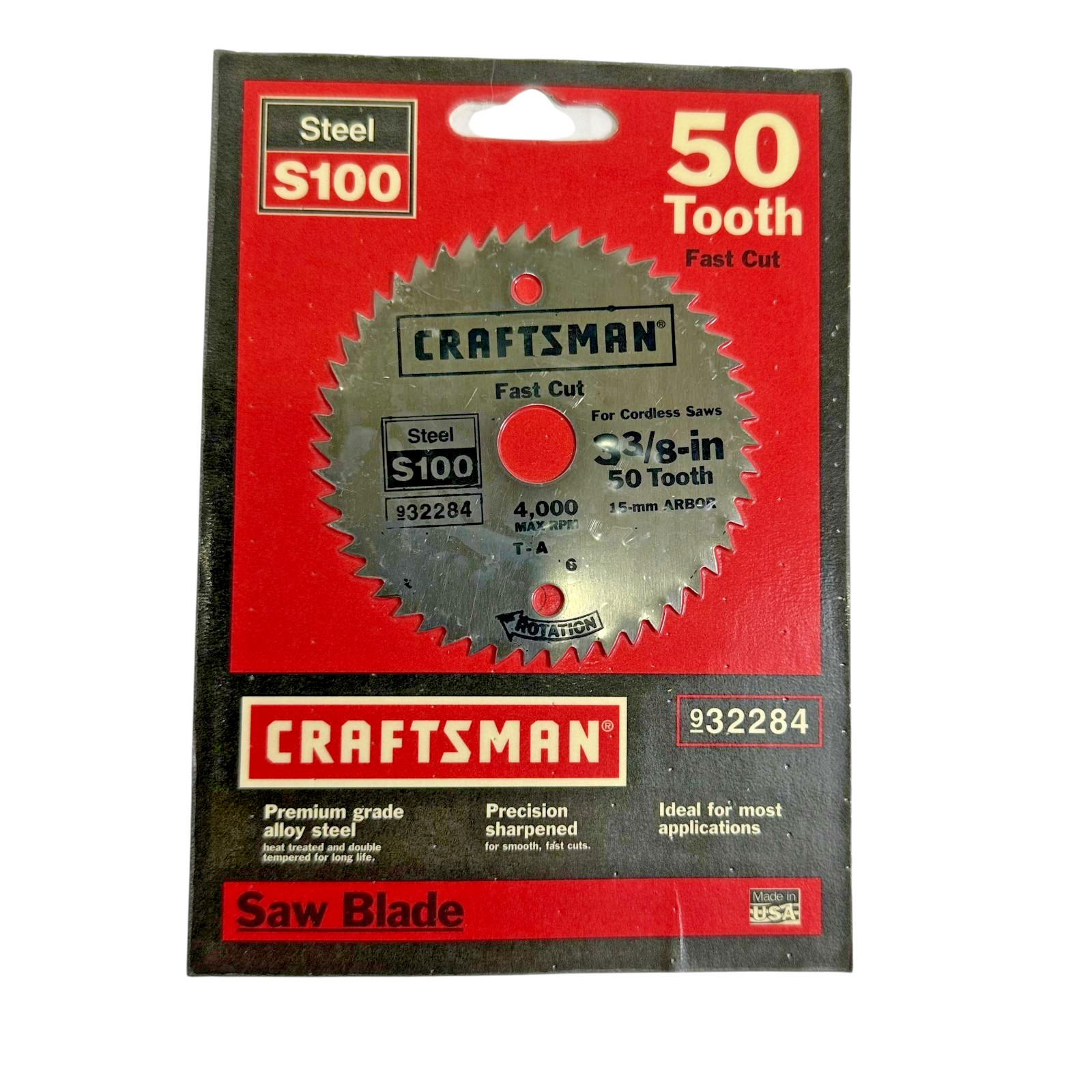 Craftsman Steel S100 3-3/8″ Saw Blade 50 Tooth Fast Cut 4000 RPM #932284