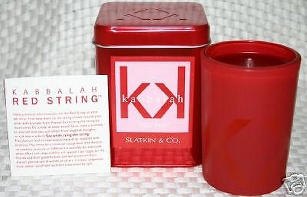 Slatkin & Co. Happiness Kabbalah Candle with Red String, 6.3 Ounces