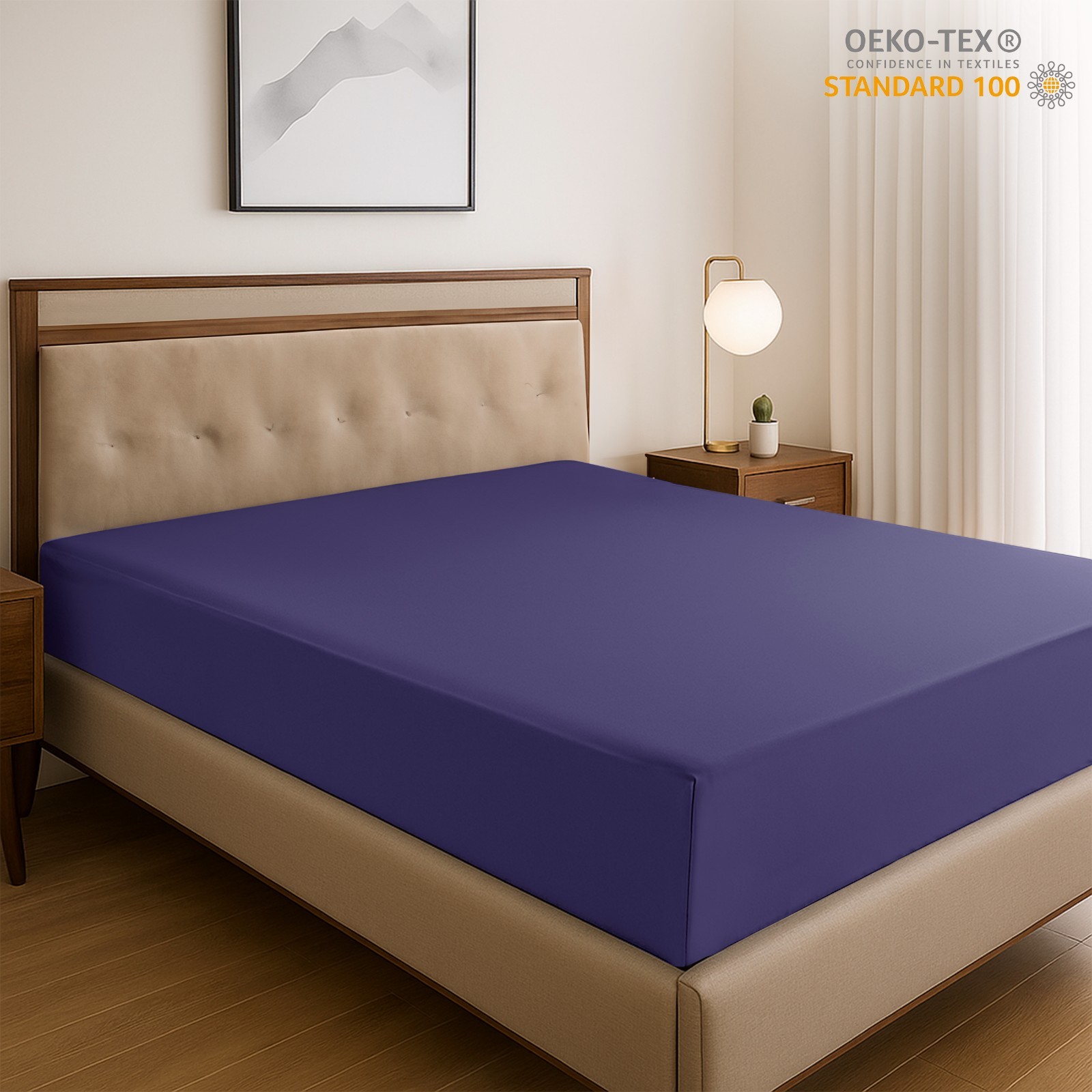 14” Deep Pocket Fitted Sheets 1800 Count Bed Sheets Brushed Fabric Fitted Sheet