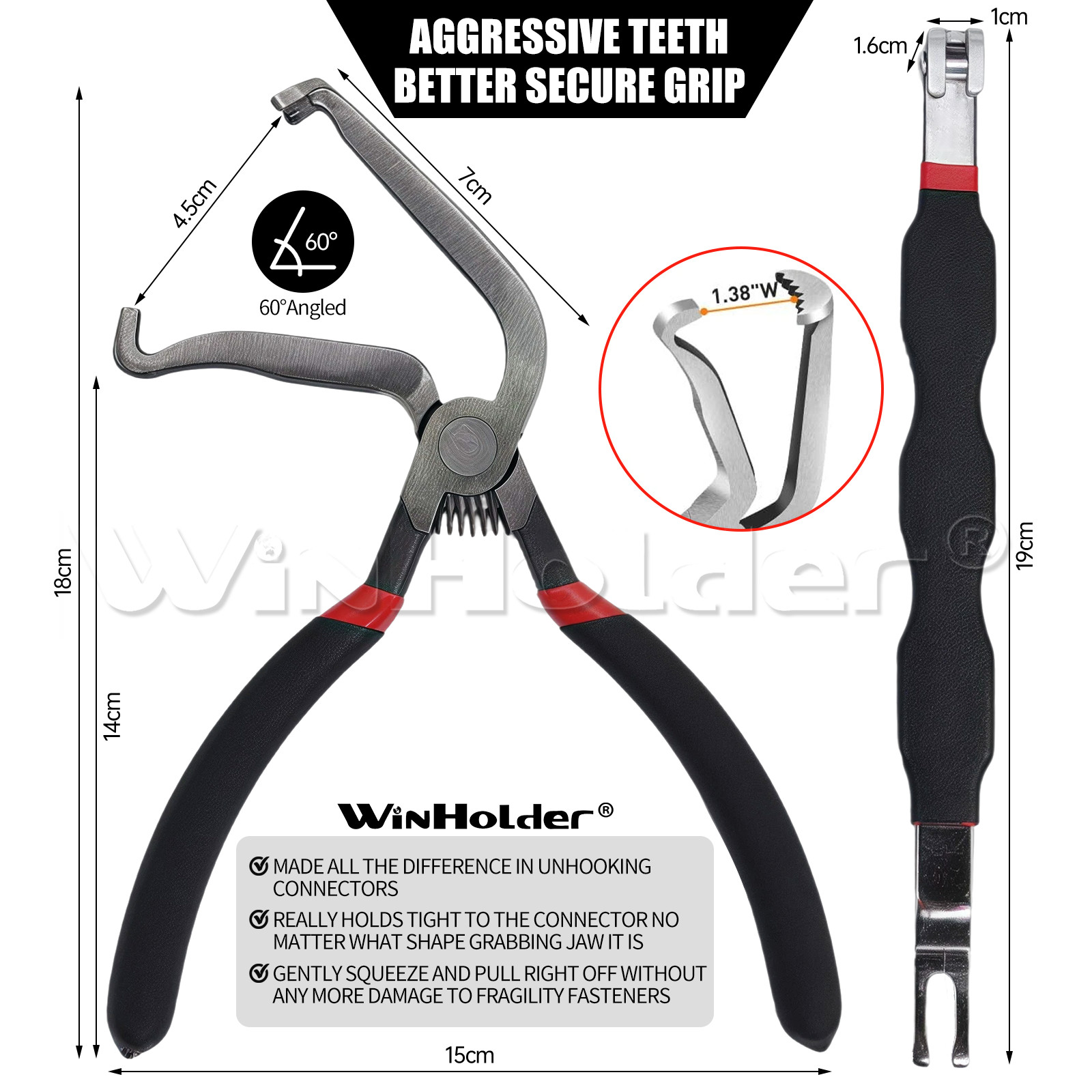 Electrical Disconnect Pliers 60° Automotive Electrical Connector Separator US