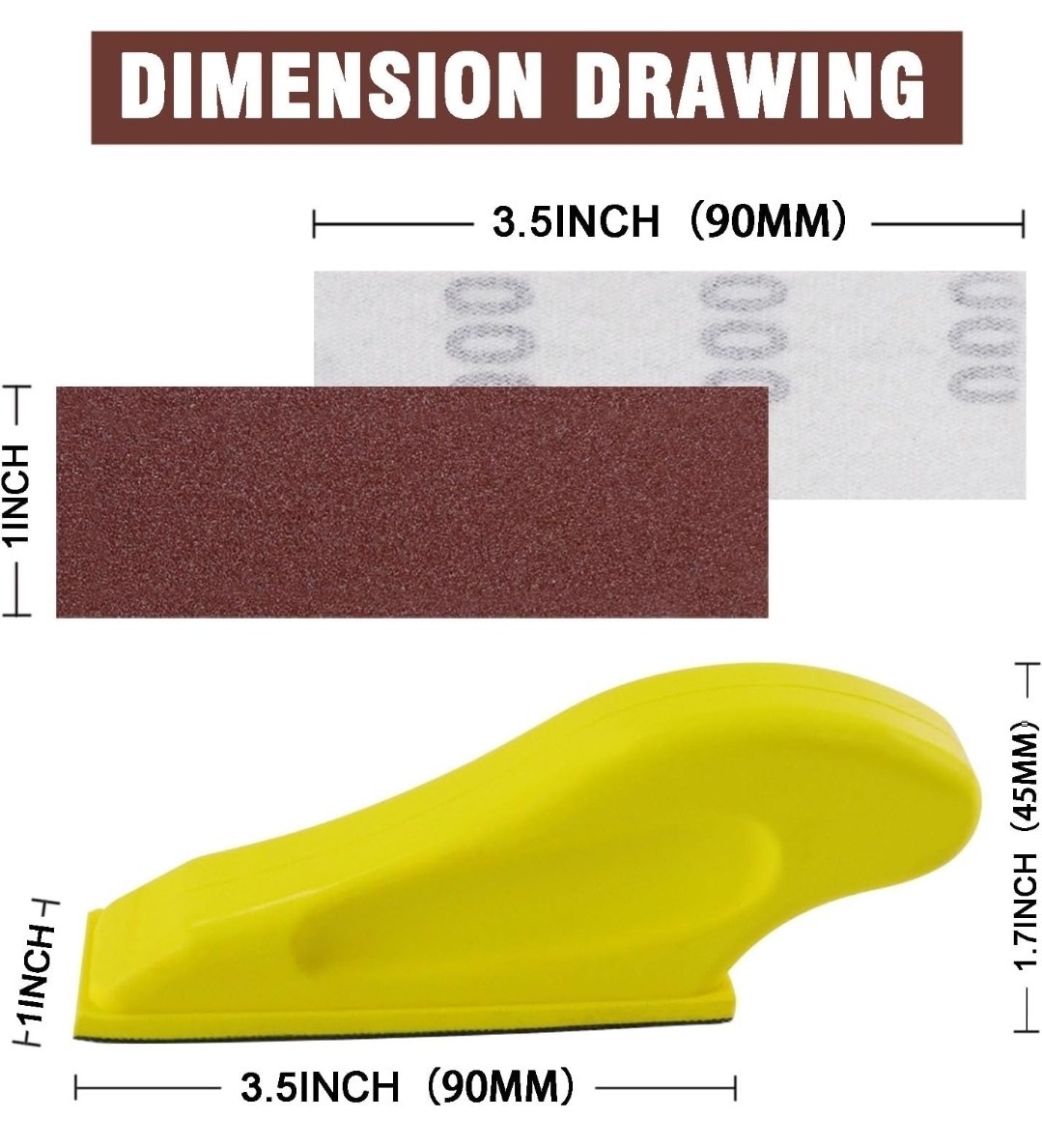 100Pcs Micro Detail Sander Paper, Mini Hand Sanding Block 3.5”x 1”, 80-2000 Grit