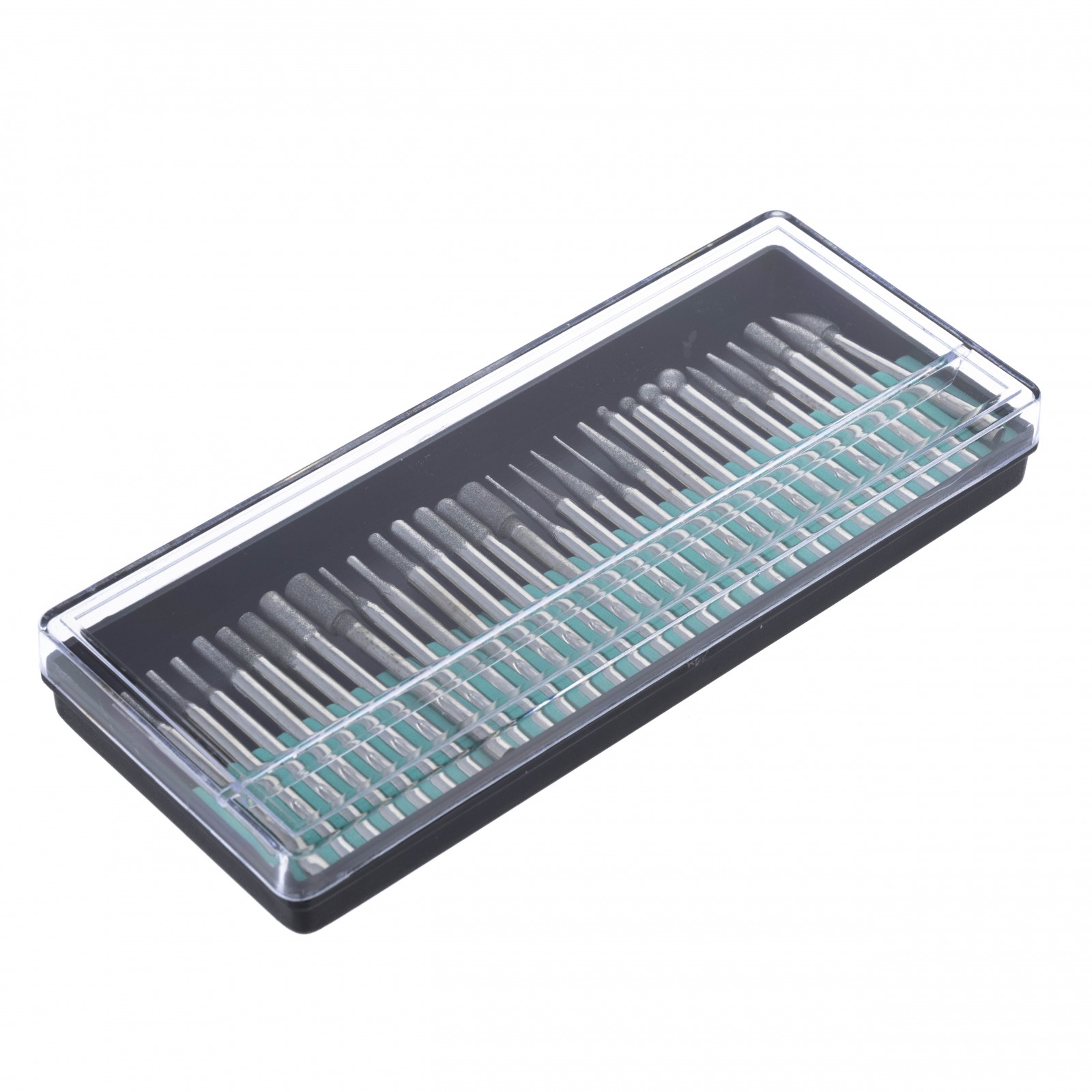 Universal Tool Assorted Diamond Burr Set 120 Grit .125 Inch Shank 30 Pieces