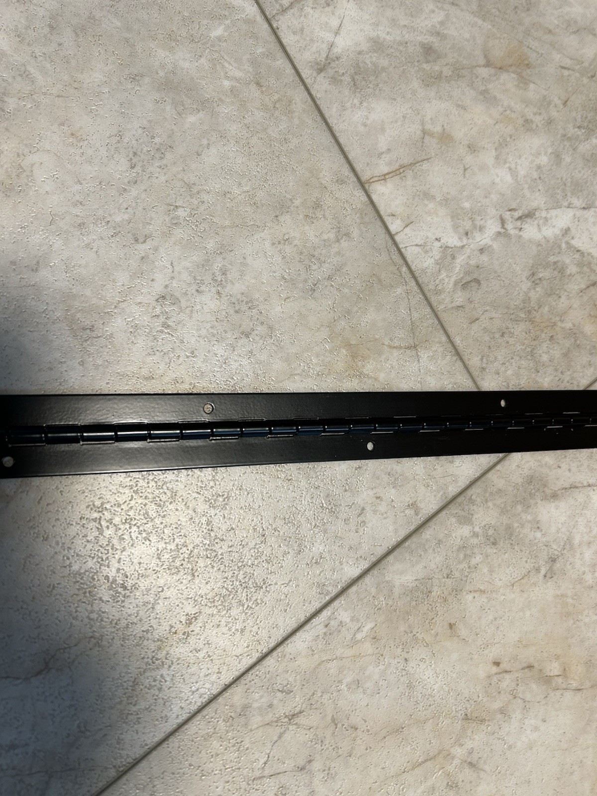 58” Powder coated Stainless Steel Piano Hinge With A Non Removable Pin