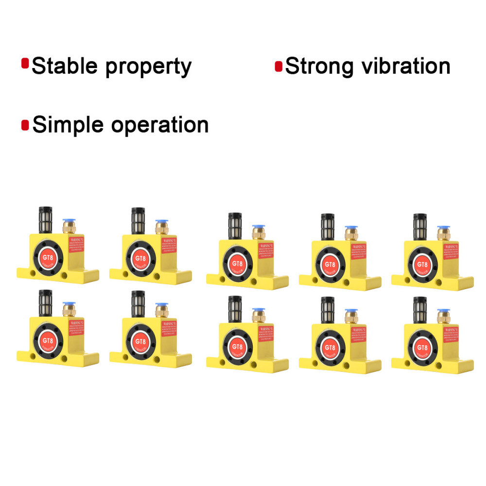 10 PCS GT8 Pneumatic Air Turbine Vibrators G1/8” Air Rotary Vibrator Golden