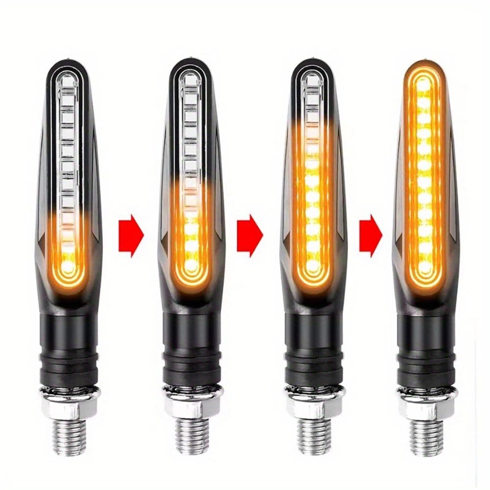 Turn-Signal Shockproof Compact User-Friendly 4PCS 12V Flowing Turn Signal Lights
