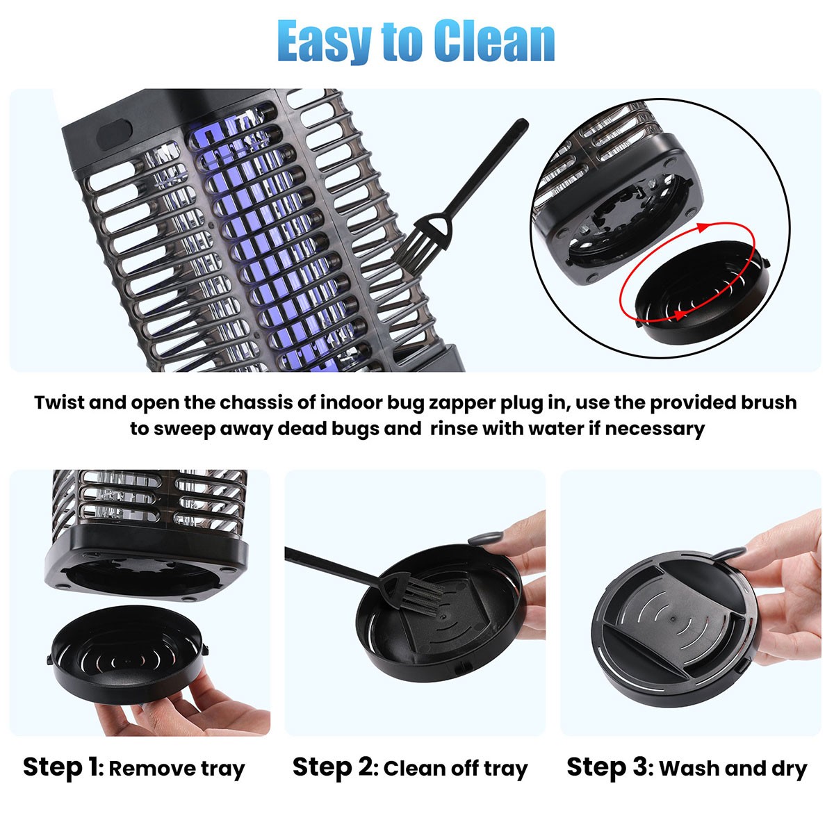 Electric Fly Bug Zapper Mosquito Insect Killer LED Light Trap Pest Control Lamp