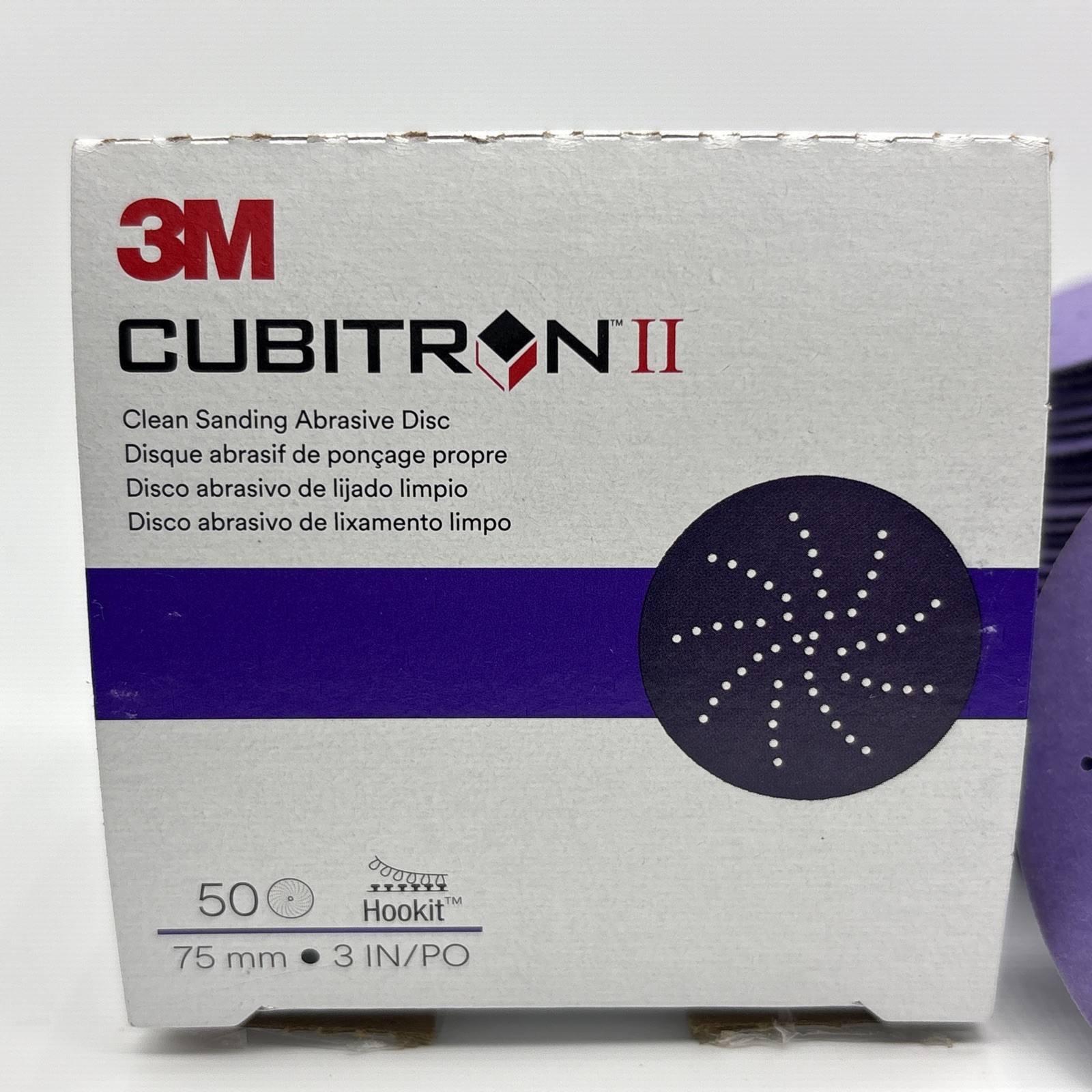 3M Cubitron II 31484 Sanding Abrasive Discs, 3 in Dia, 400+ Grit, 50 Discs