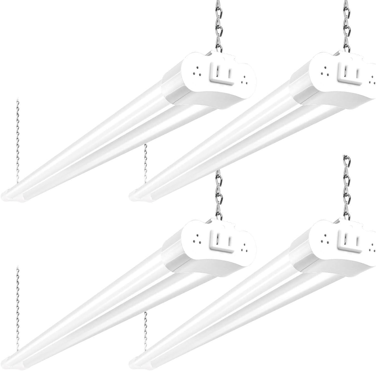 4 Pack 4FT LED Shop Light, Linkable Utility Shop Lights, 42W, 5000K Daylight