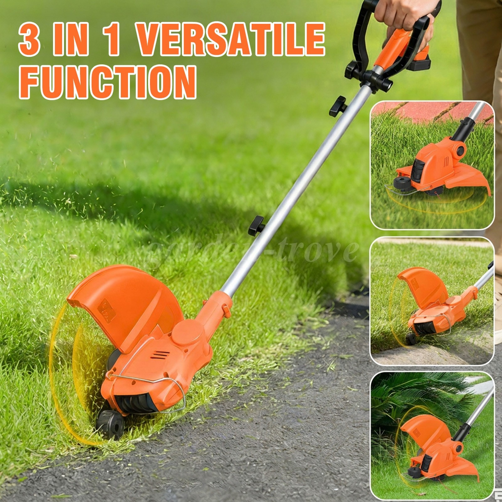 12″Electric Cordless Grass String Trimmer Lawn Edger Weed with Battery & Charger