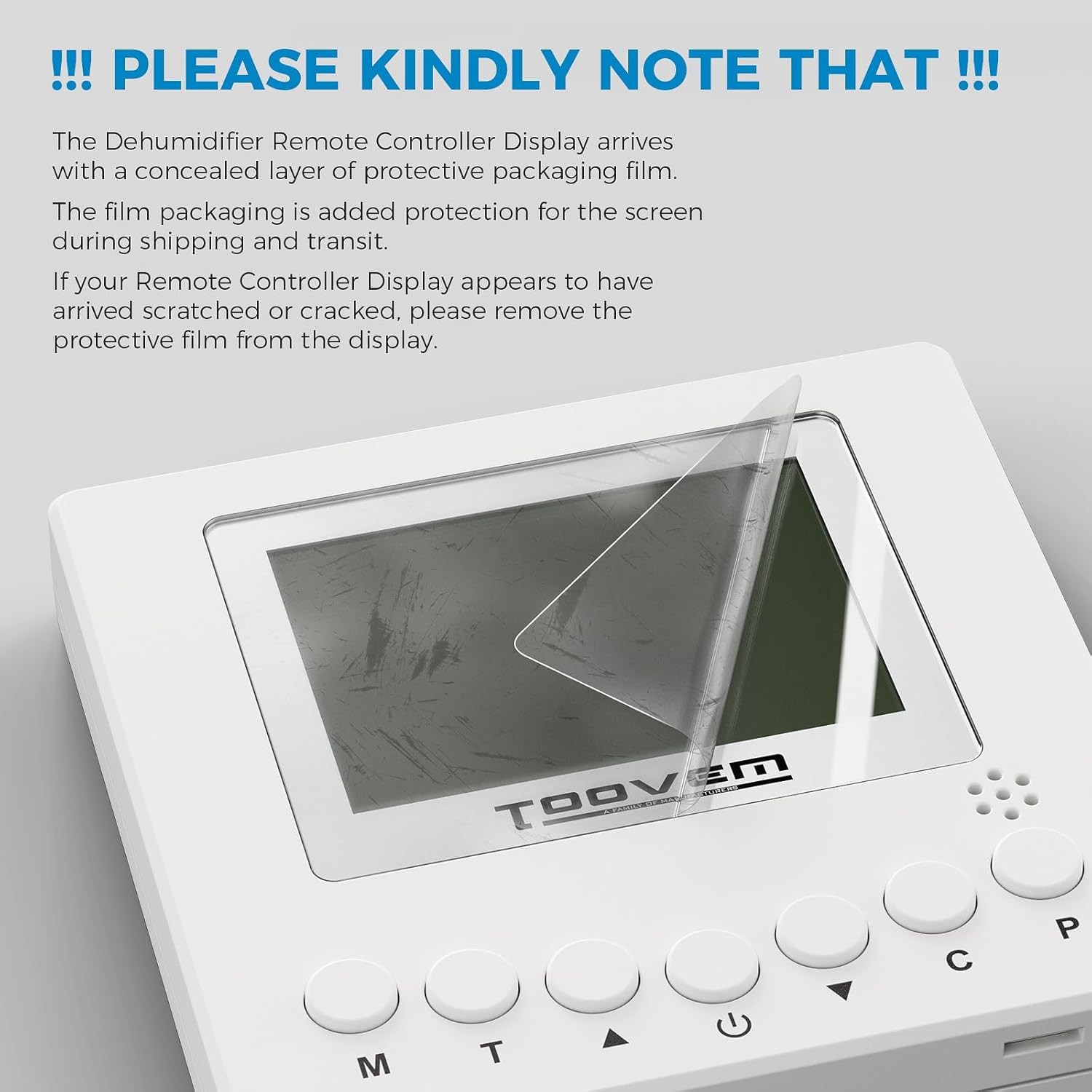 TOOVEM Dehumidifier Remote Control for Digital Humidity & TEMP fit muti-model