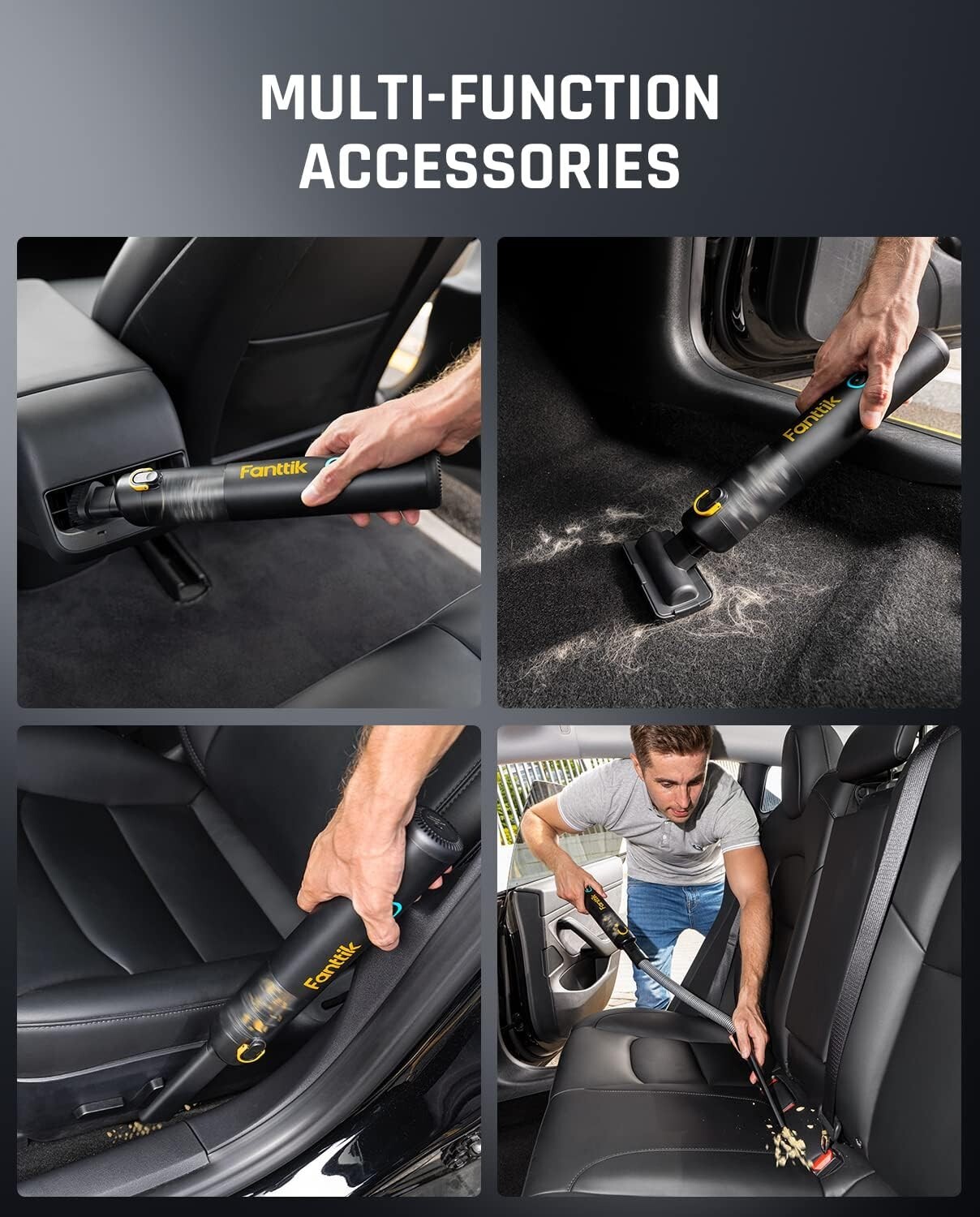 Fanttik Slim V8 Mate Cordless Car Vacuum High Power, 12000Pa/30AW, RobustClean™