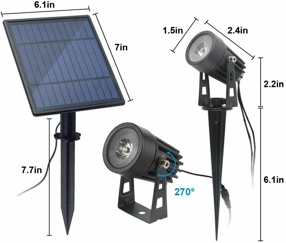 T-SUN Solar LED Spot Lights Wall Light Garden Light Outdoor Waterproof Yard Lamp