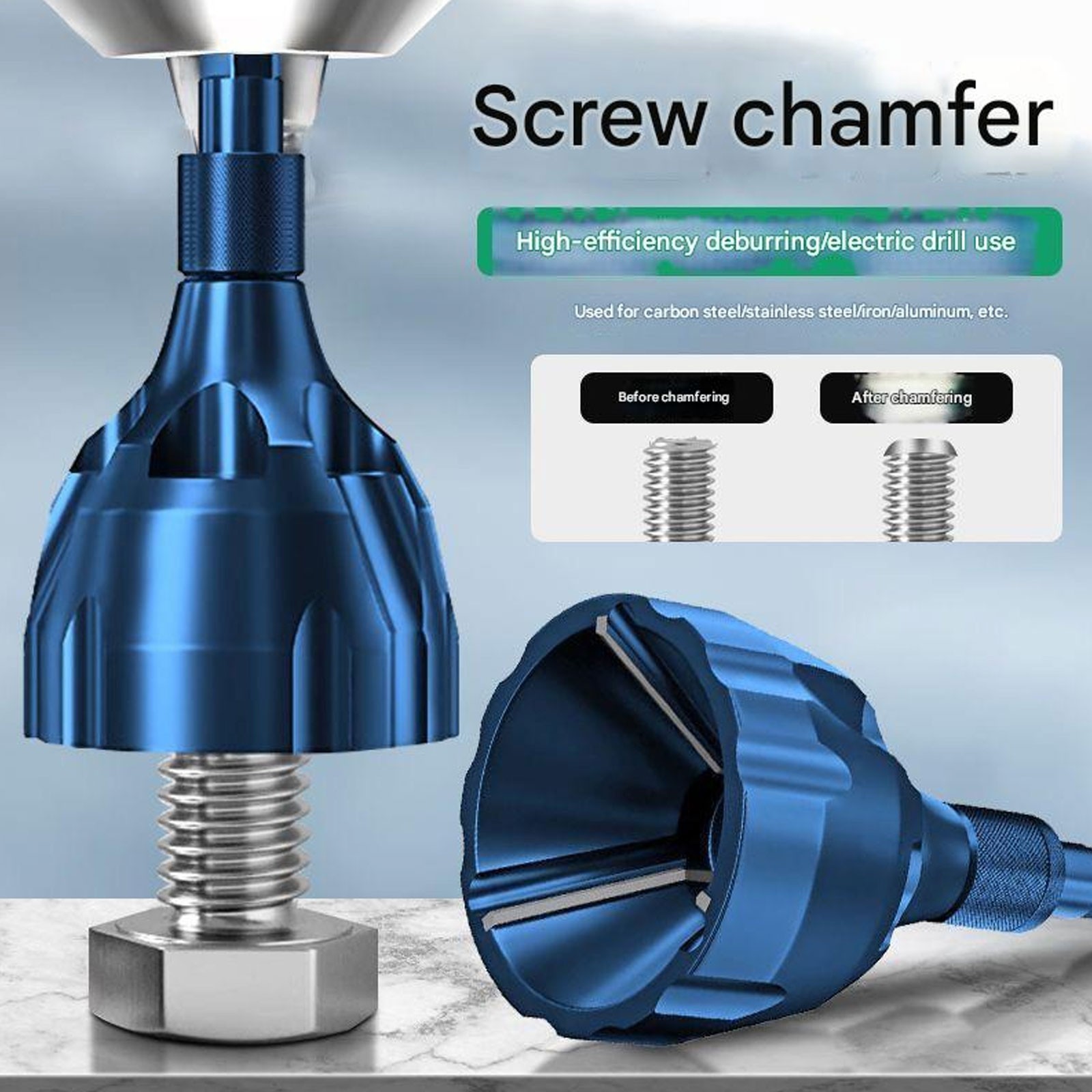 Tungsten Steel Drill Bit Deburring External Chamfer Tools Hex Shank Remove BurfB