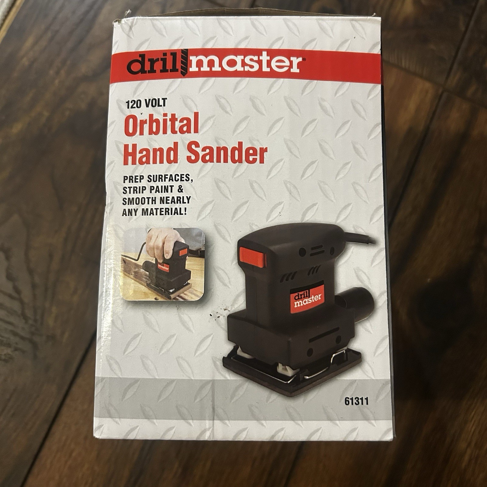 Drill Master 120V Orbital Hand Sander Item 61509 Sanding Pad 4″ X 4-1/2″. B58