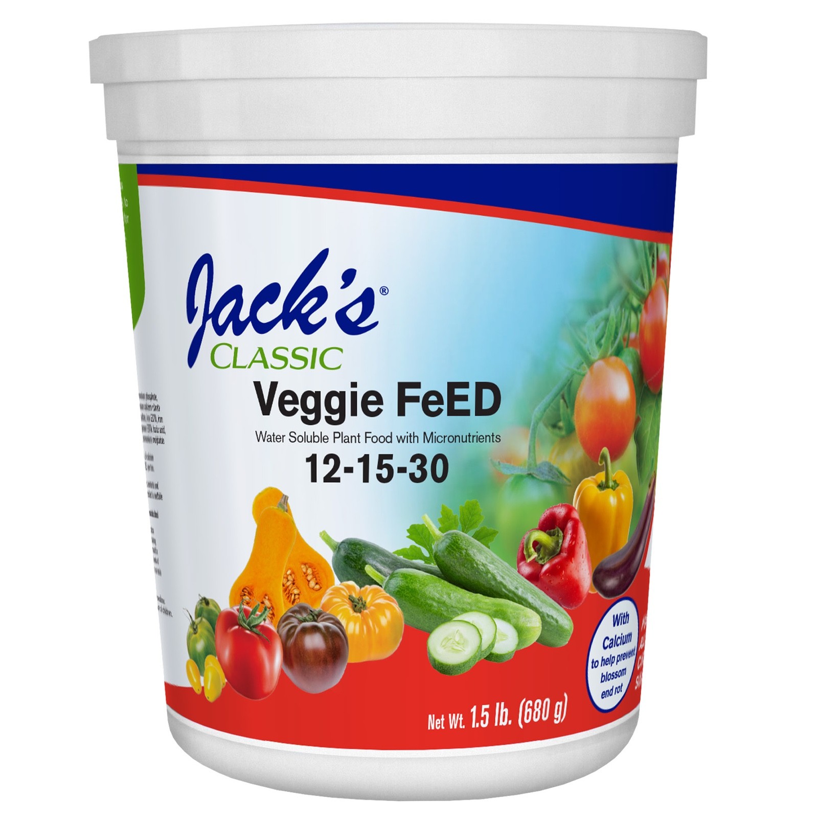 Jack’s Classic 12-15-30 Veggie FeED Water-Soluble Fertilizer – 1.5lbs