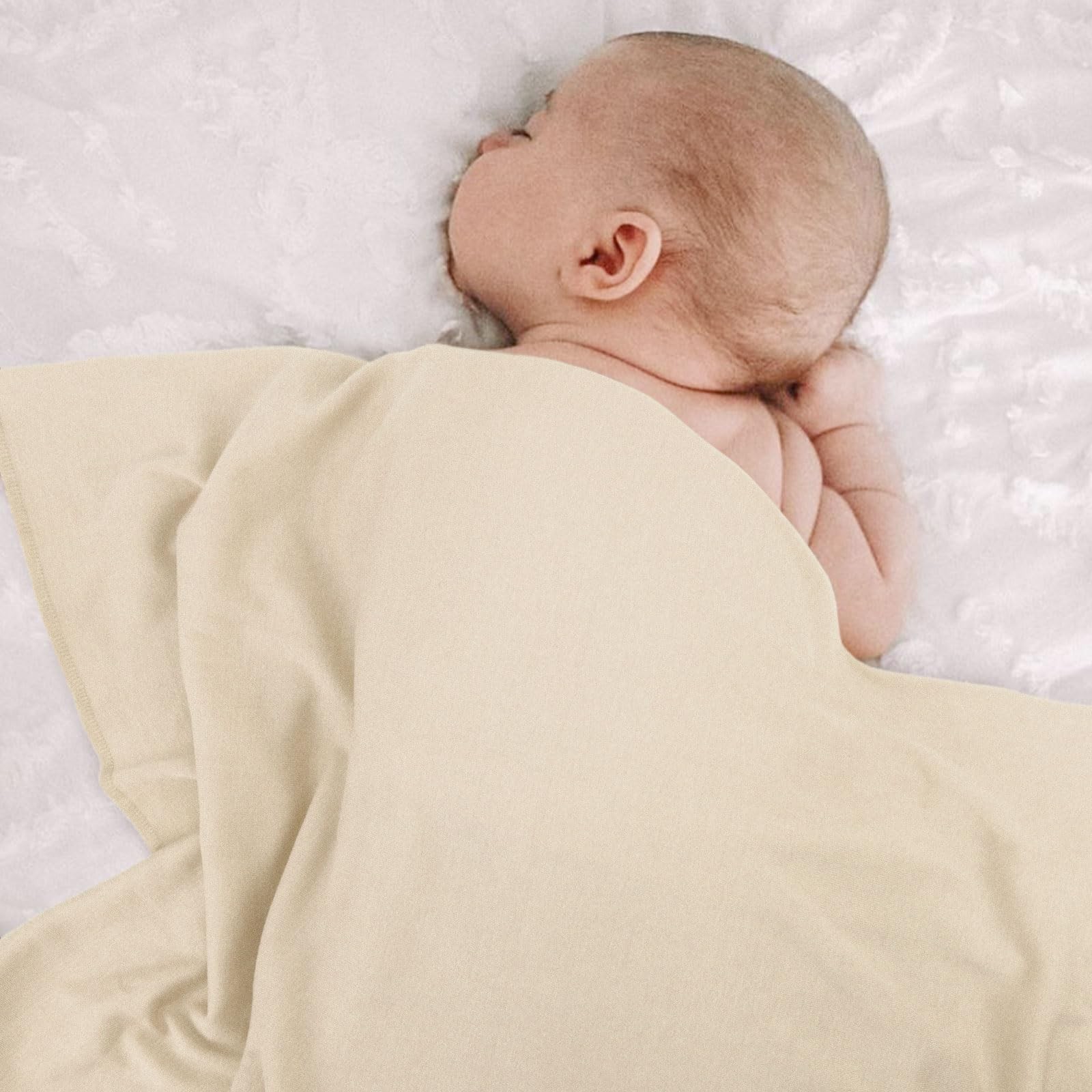BQUBO 3 Sets Cotton Baby Swaddle Blankets with Hats Mittens Newborn 0-3 Months