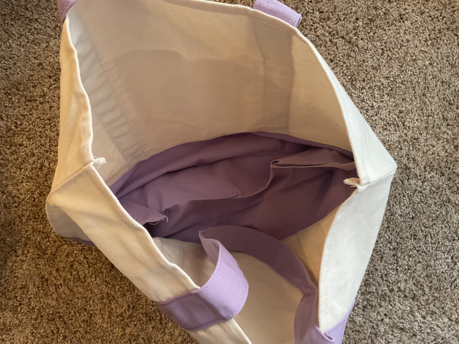 Trader Joe’s Canvas Large Purple Shopping Bag Limited Tote Lavender New W/Tags