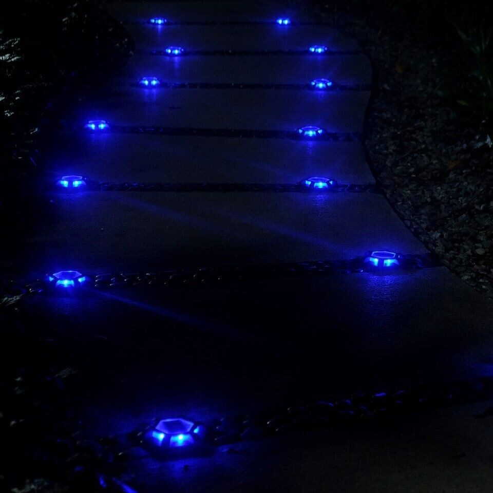 T-SUN 8Pks LED Solar Deck Lights Driveway Lights Dock Lights Garden Lights IP65