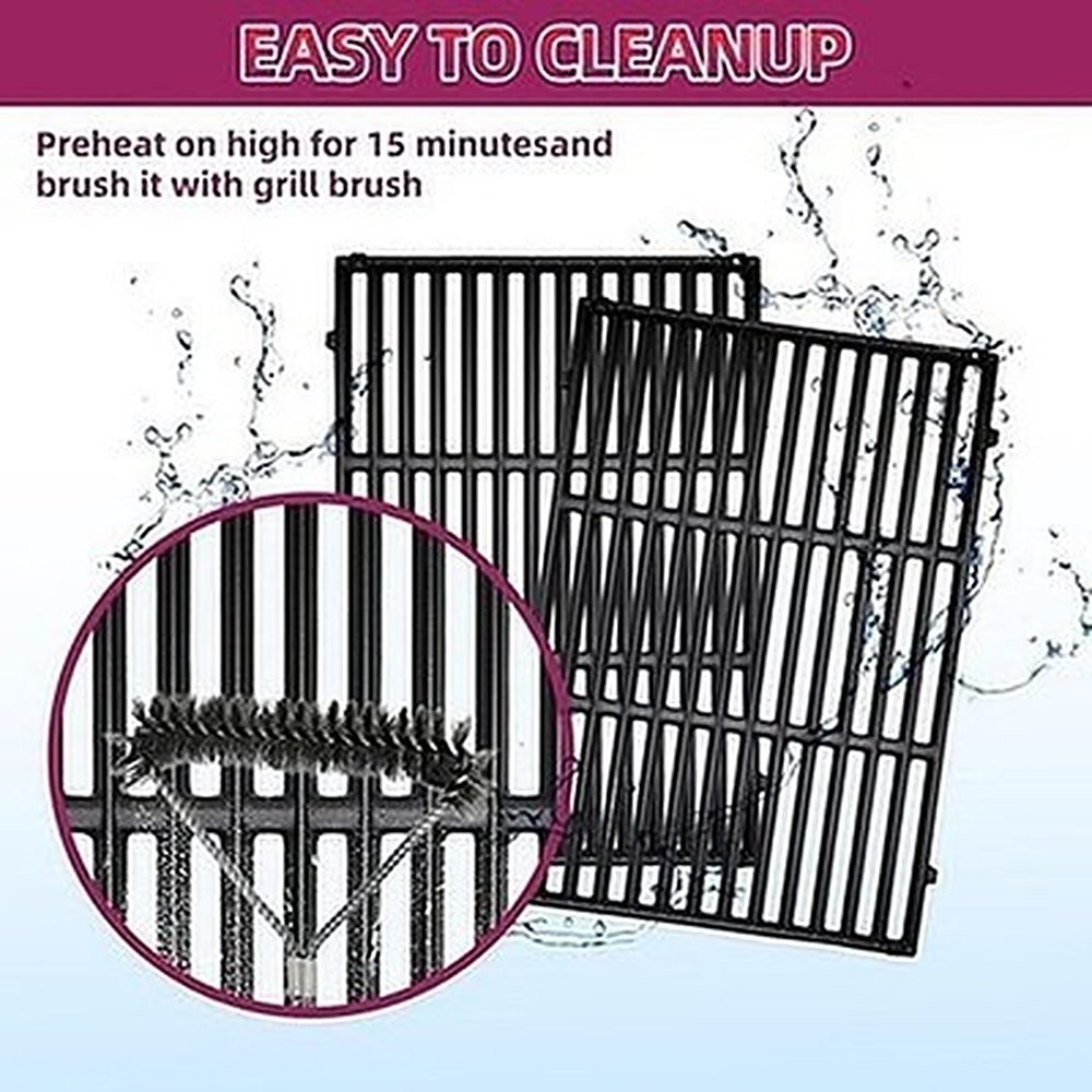 2 Pack Cast Iron Grate 5 Flavorizer Bars 3 Heat Deflector Weber Genesis 2 #R07
