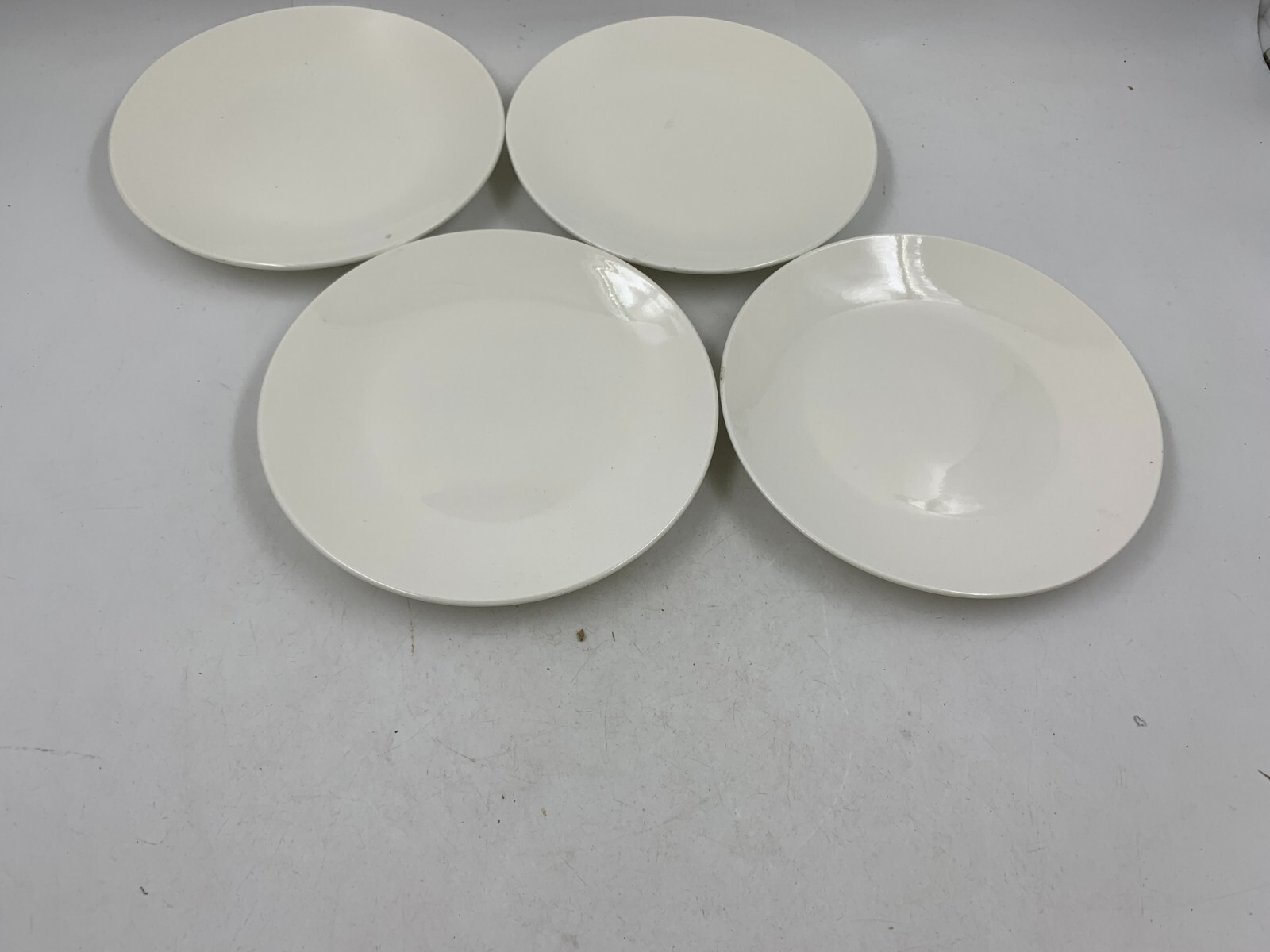 Everyday Simplicity Ceramic 7.5in White Plate Set of 4 BB01B41026