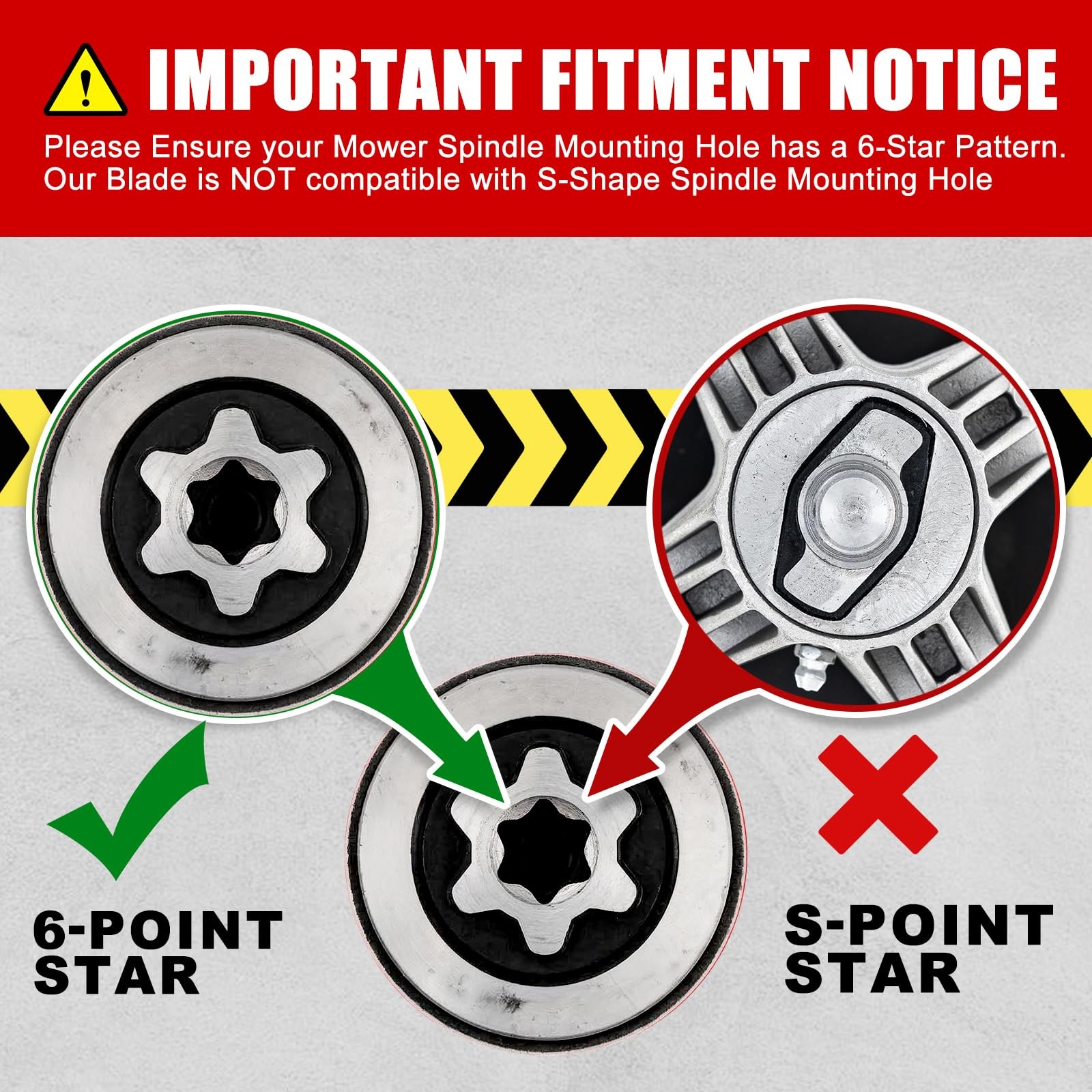 Mower Blades for Cub Cadet 46in Zero Turn XT1 LT46 942~04290 6~Star
