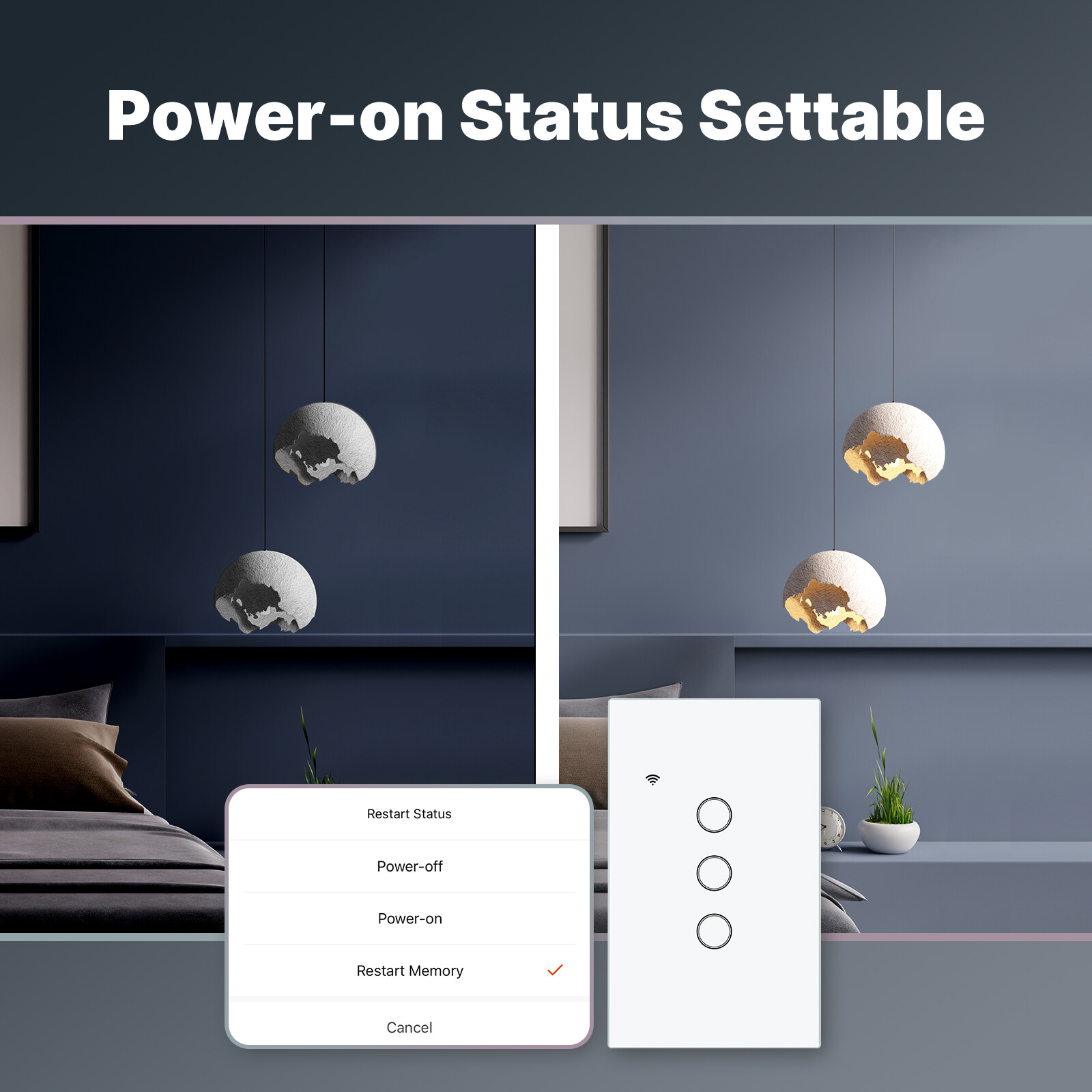 MOES WiFi Smart Light Switch Neutral Optional No Hub Tuya Alexa Google App Timer