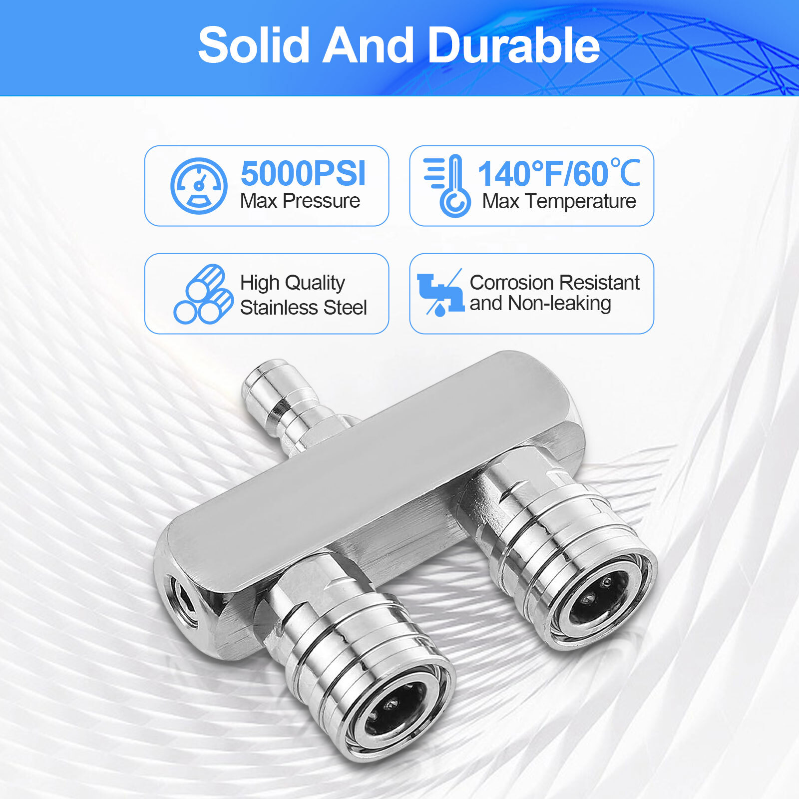 5000 PSI Dual Pressure Washer Nozzle 1/4″ Quick Connect with 0° & 40° Spray Tip