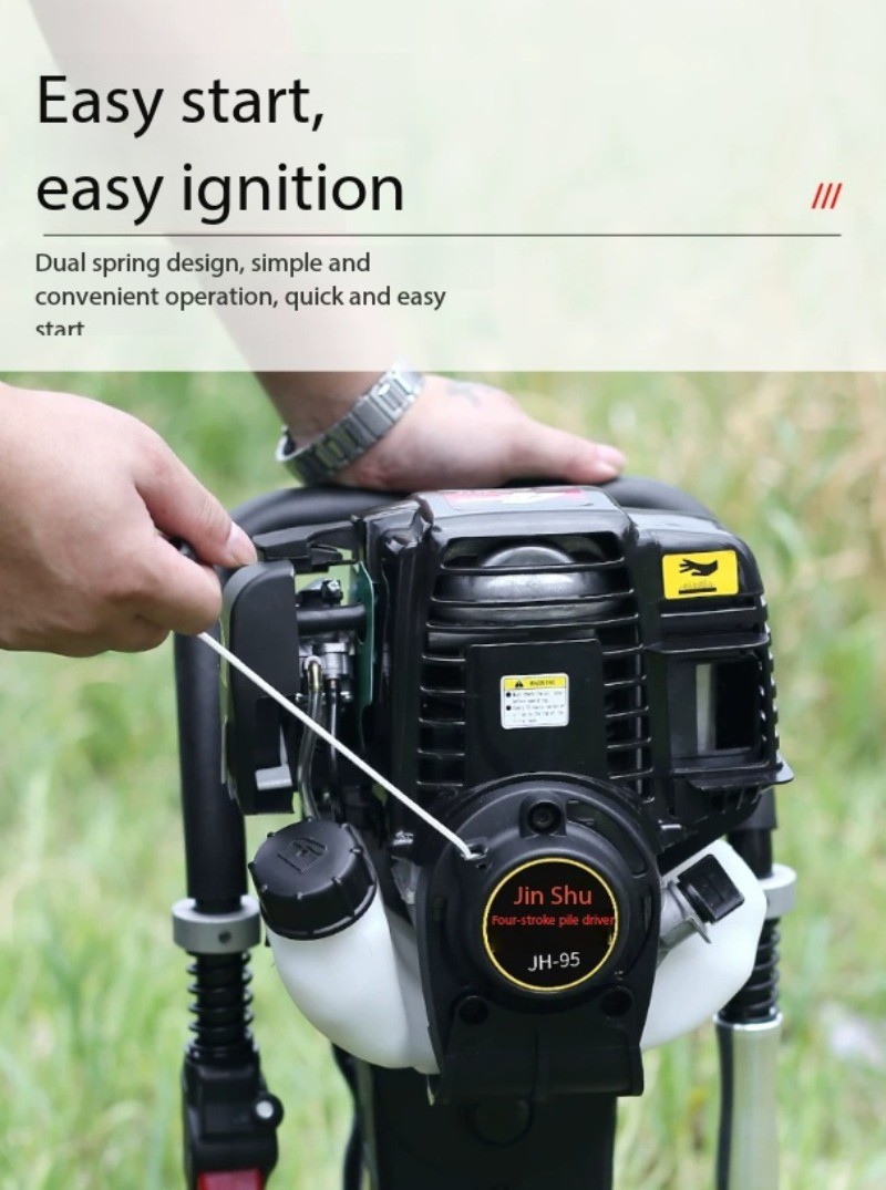 95 Octane Gas-Powered Pile Driver: A Portable, Electric Pile-Driving Tool