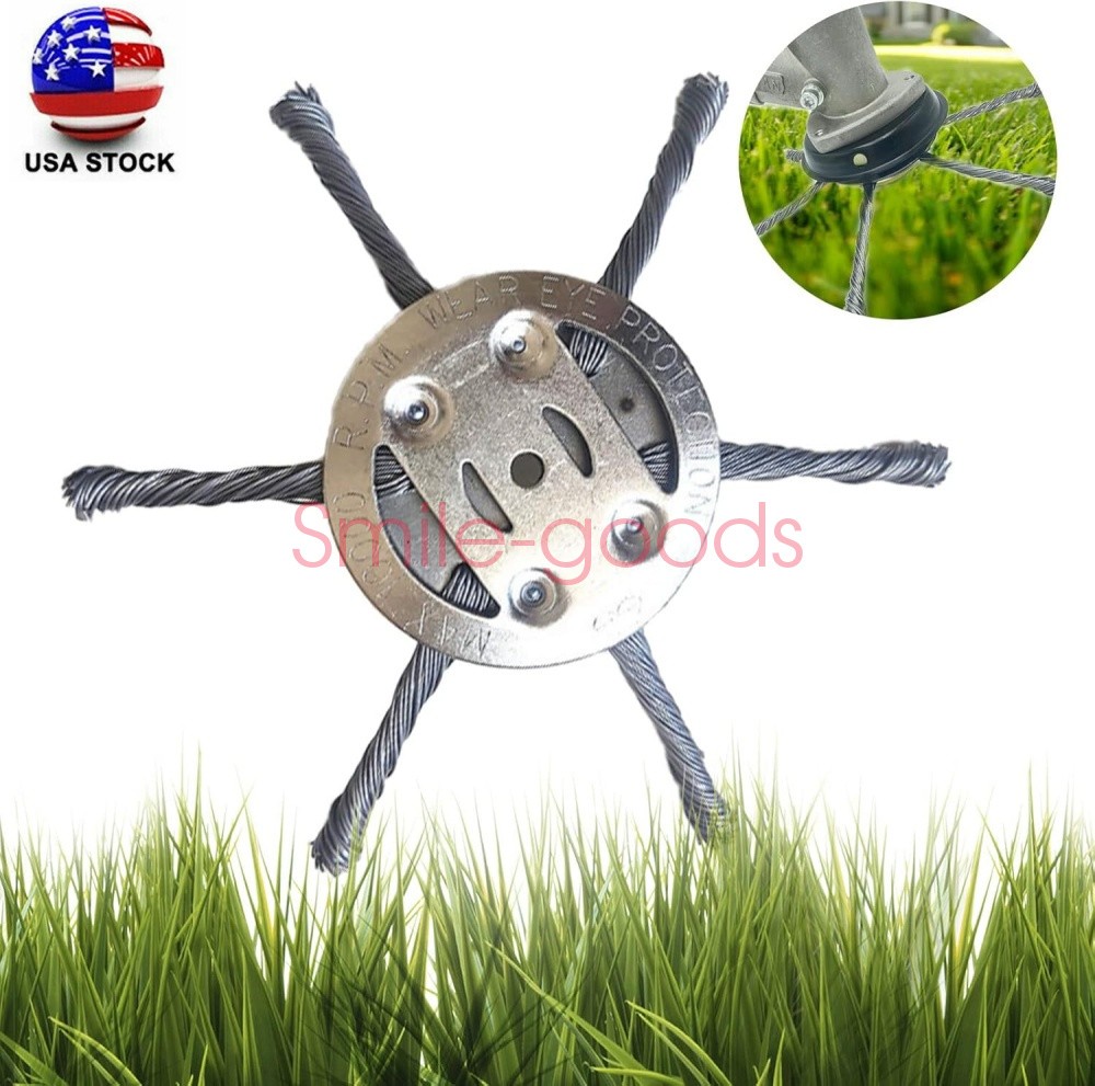 Lawn Mower Steel Wire Grass Trimmer Head Brush Cutter Weed Eater Trimmer Head US