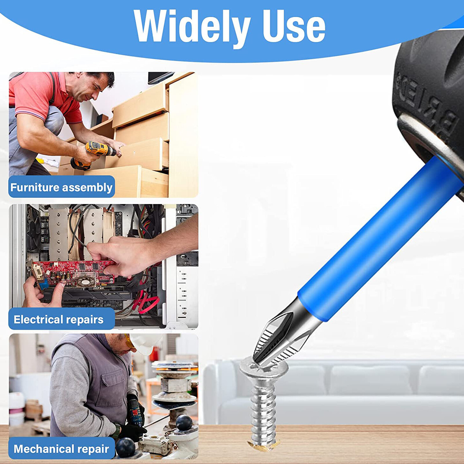 14/7 Magnetic screwdriver bit Bits set PH2 Anti-slip Hex Shank Screw Cross Head