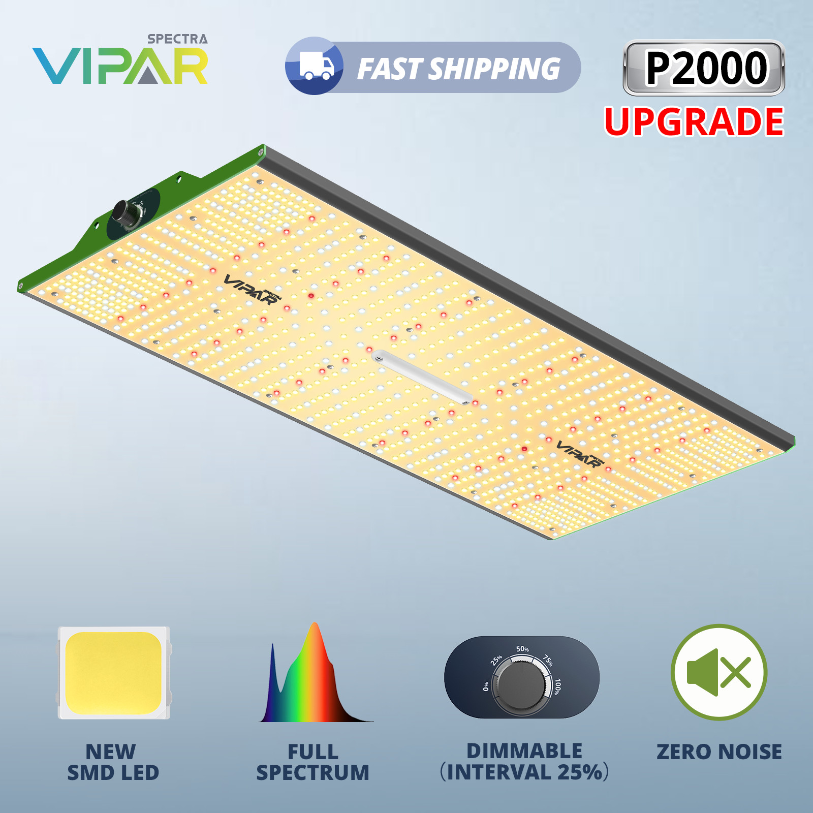 VIPARSPECTRA P2000 240W LED Grow Light Full Spectrum Veg Flower for all Plant IR