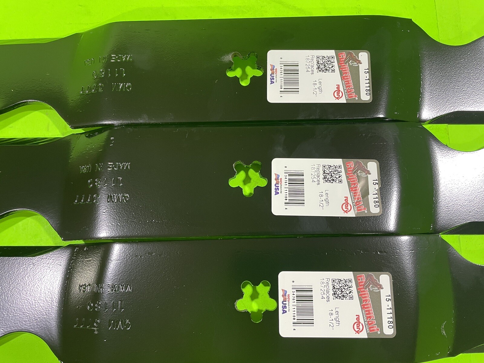 New For Craftsman 54″ Deck 3pk Mower Blades 532187254 187256 594892901