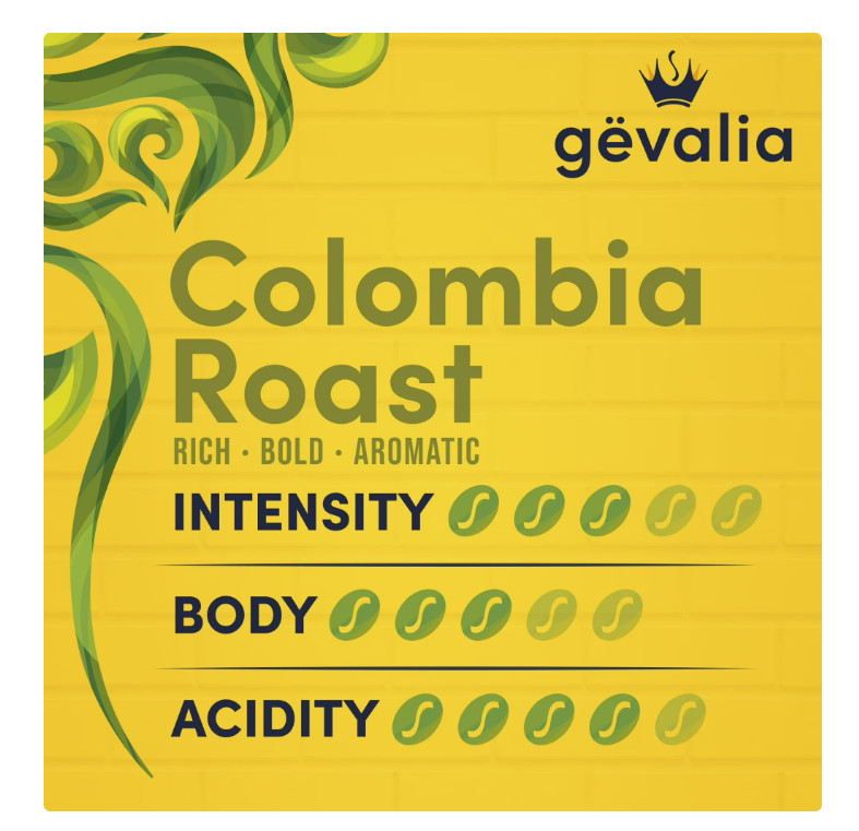 (2 PACK) Gevalia Medium Roast Columbia Arabica Ground Coffee, 12 oz. Bag