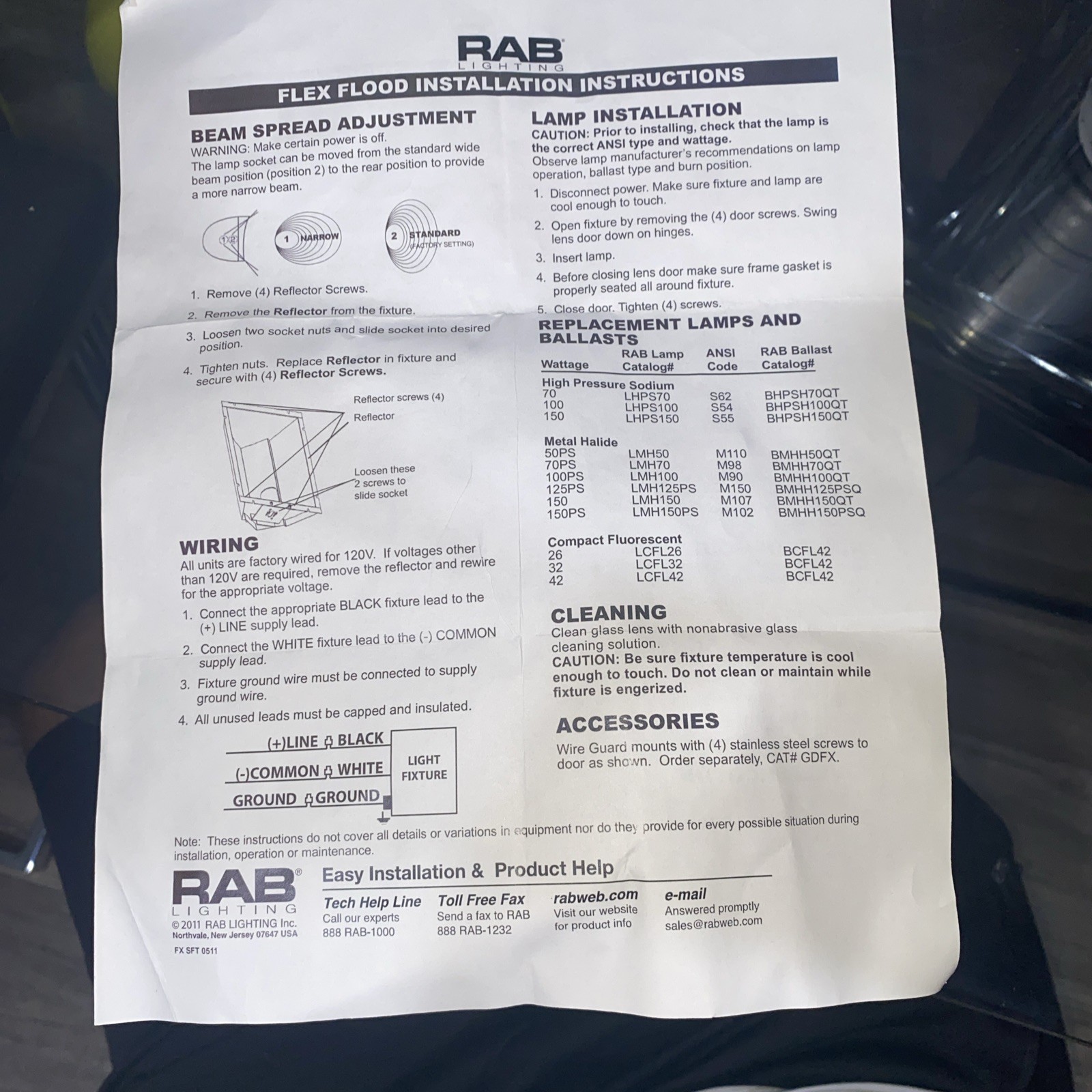 RAB Trunnion Bracket Compatible -120-277V 120W 4000k 5000K – Color /Black/Bronze