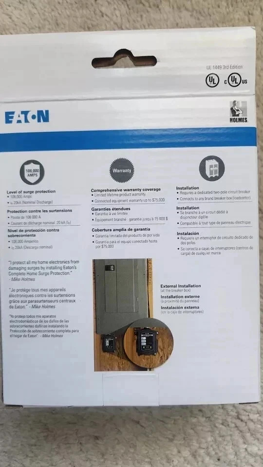 EATON CHSPT2ULTRA Ultimate Surge Protection 3rd Edition, 2.38″ Length, 5.25″