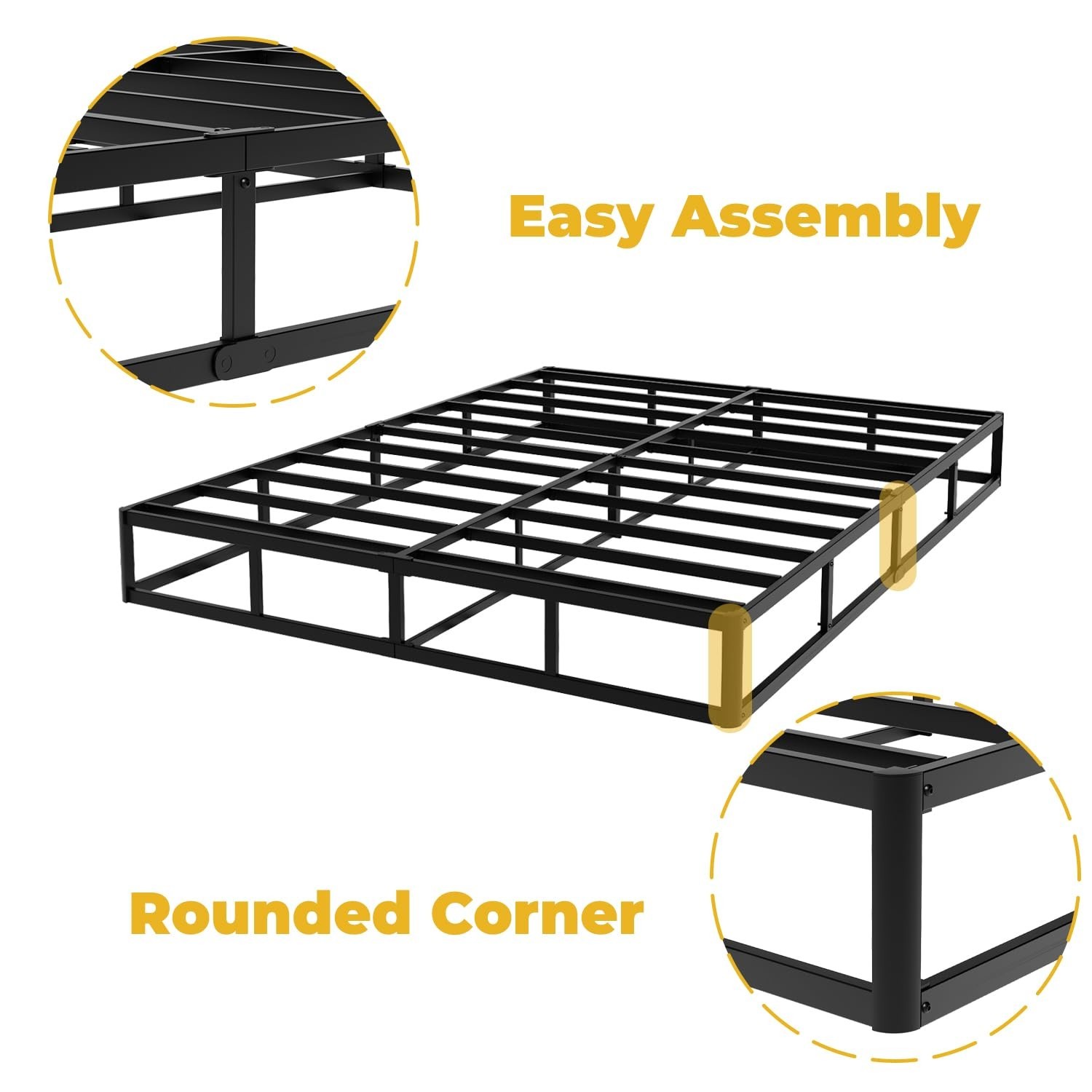 Box Spring 9″ in Steel Mattress Bed Foundation Folding Queen Size