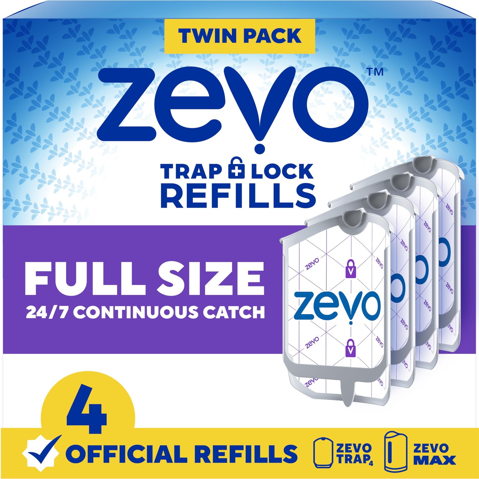 Zevo Flying Insect Trap Official Refill Cartridges Fits Both Zevo Trap & MAX