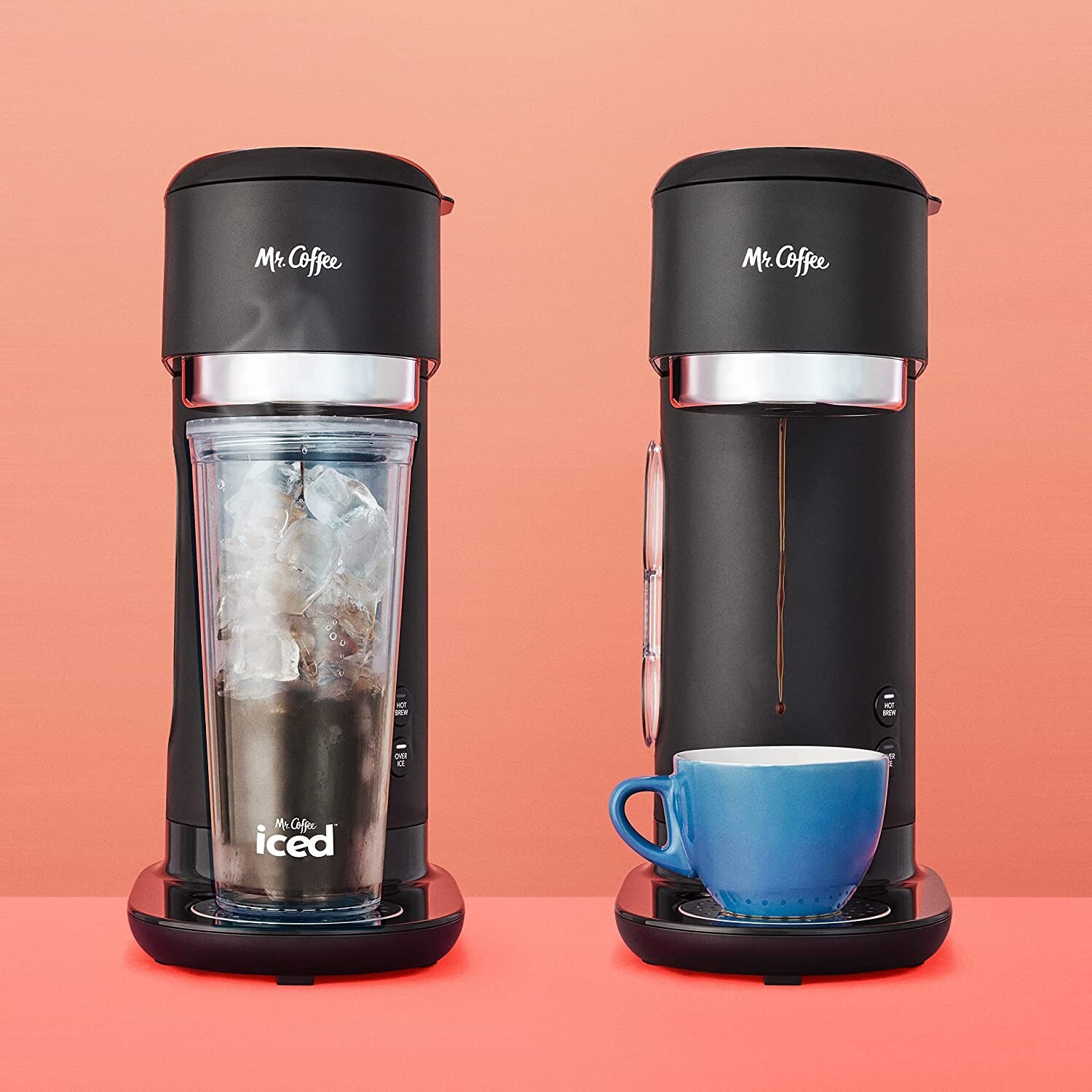 Mr. Coffee Iced and Hot Coffee Maker with 22-Ounce Tumbler – Black
