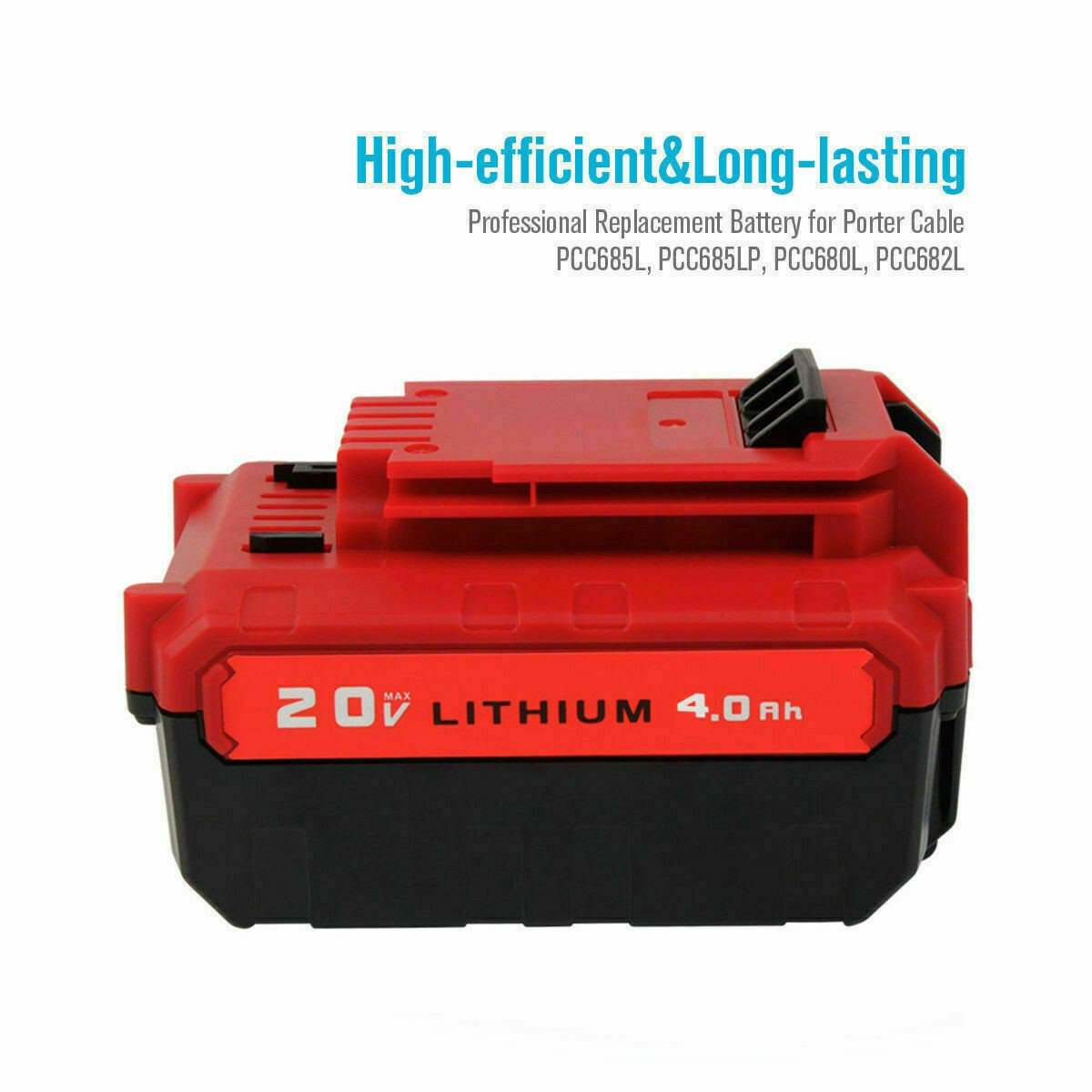 6Pack 8.0Ah Battery for Porter Cable 20V 20 Volt MAX Lithium-ion PCC685L PCC680L