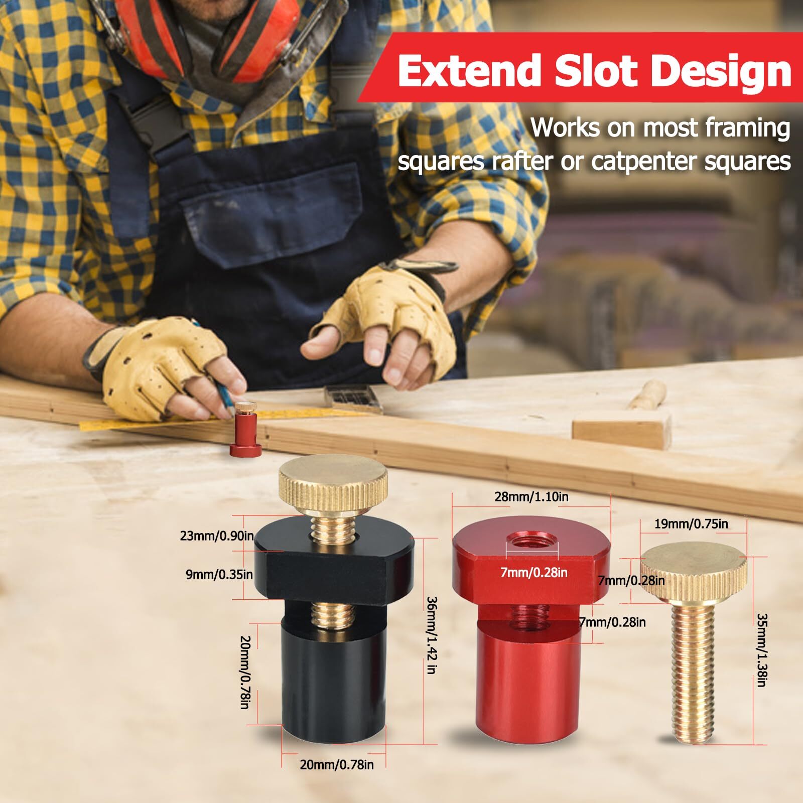 Stair Gauge Set for Framing Square Rafter Layout Marking Tool Carpentry Squares