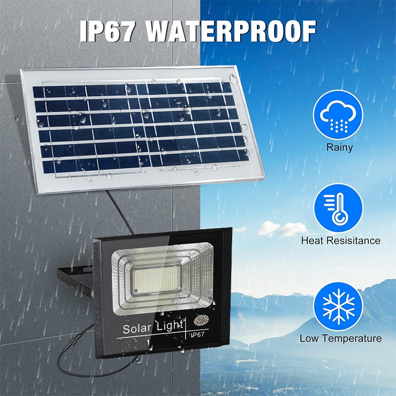 6500K 500W Outdoor Solar Flood Light Street Security Floodlight Dusk to Dawn