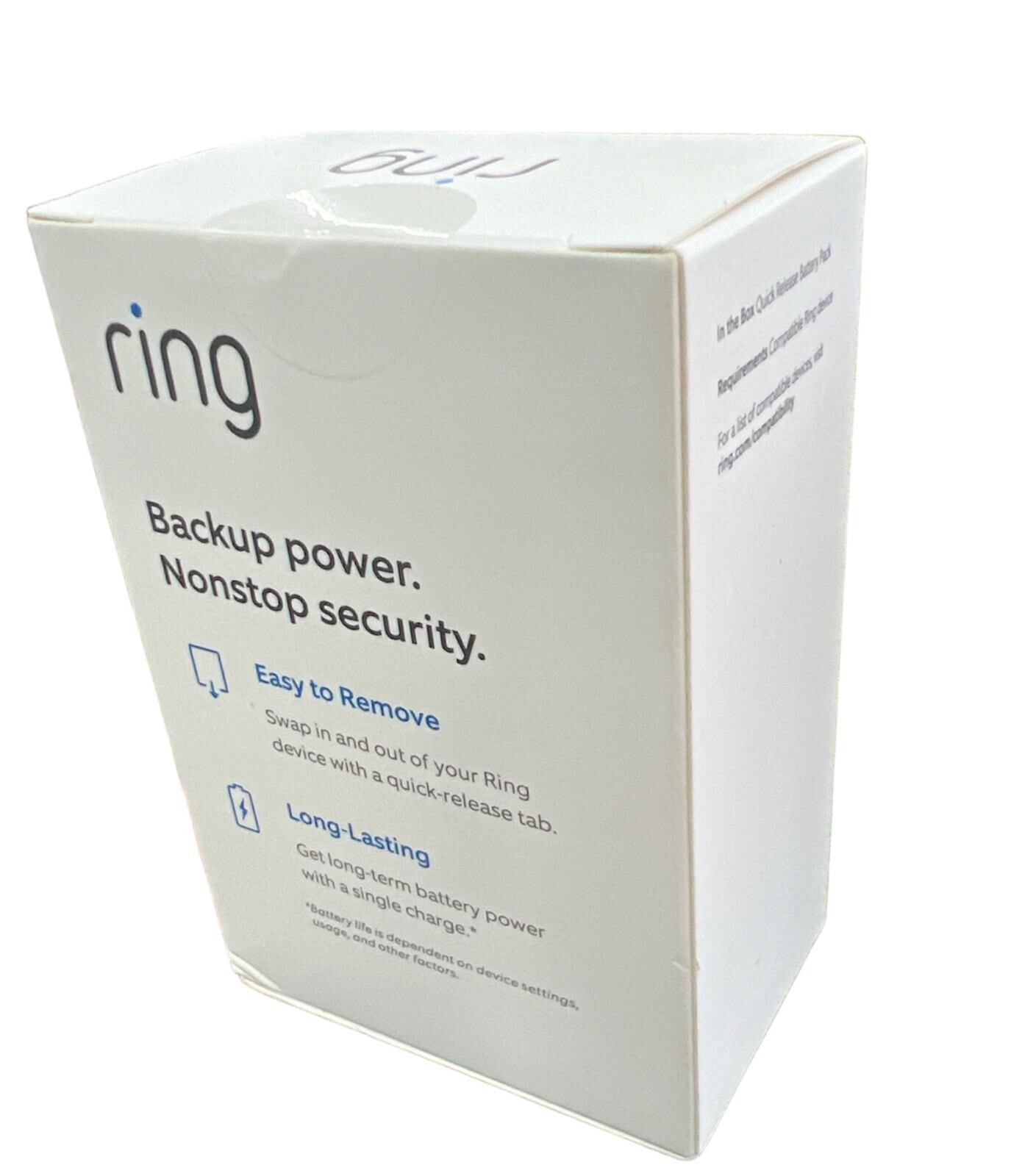 Ring Video Doorbell Quick Release Rechargeable Battery New Sealed